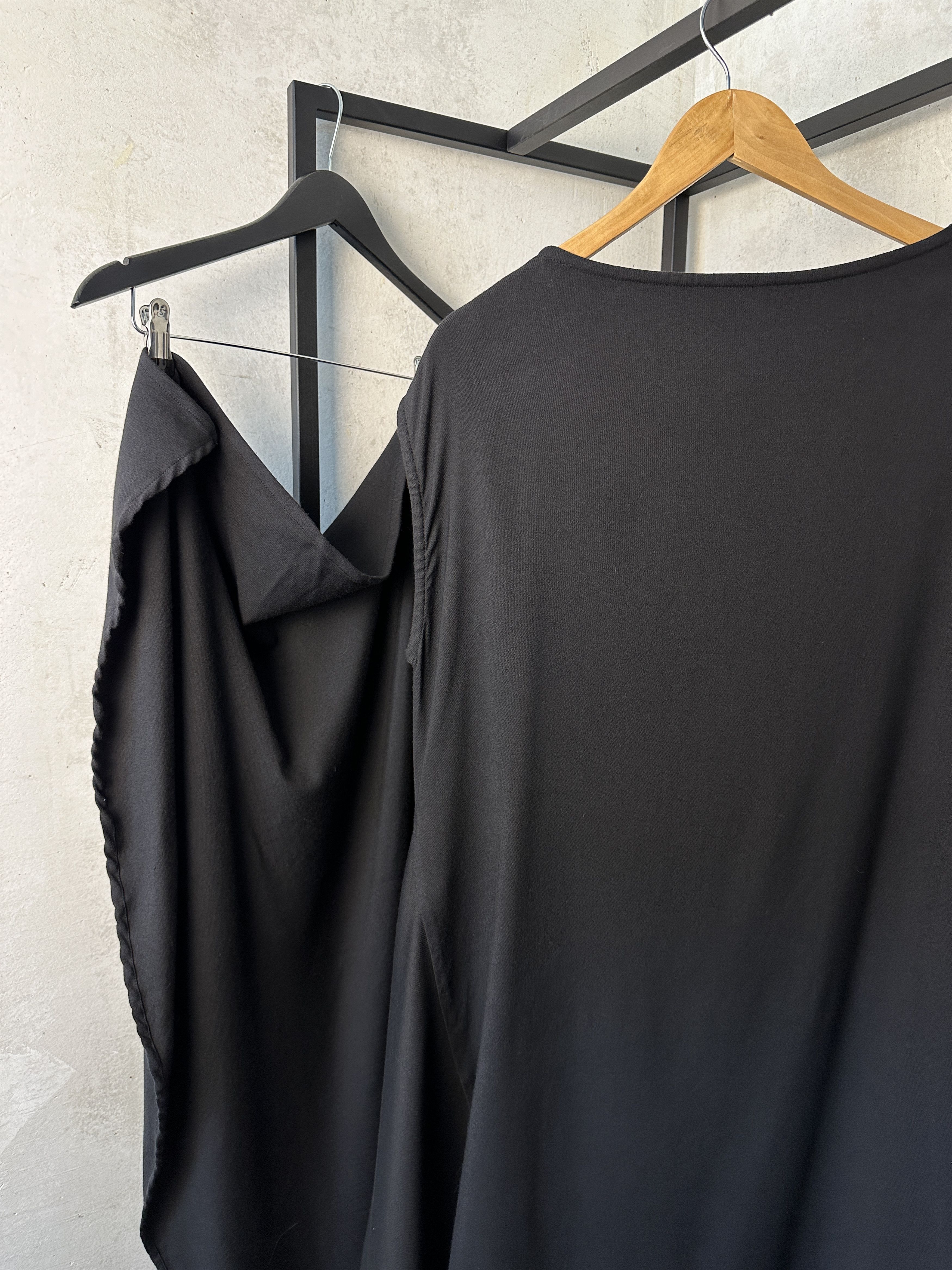 Ann Demeulemeester ANN DEMEULEMEESTER Angelika Draped Black Dress Size M / US 6-8 / IT 42-44 - 5 Thumbnail