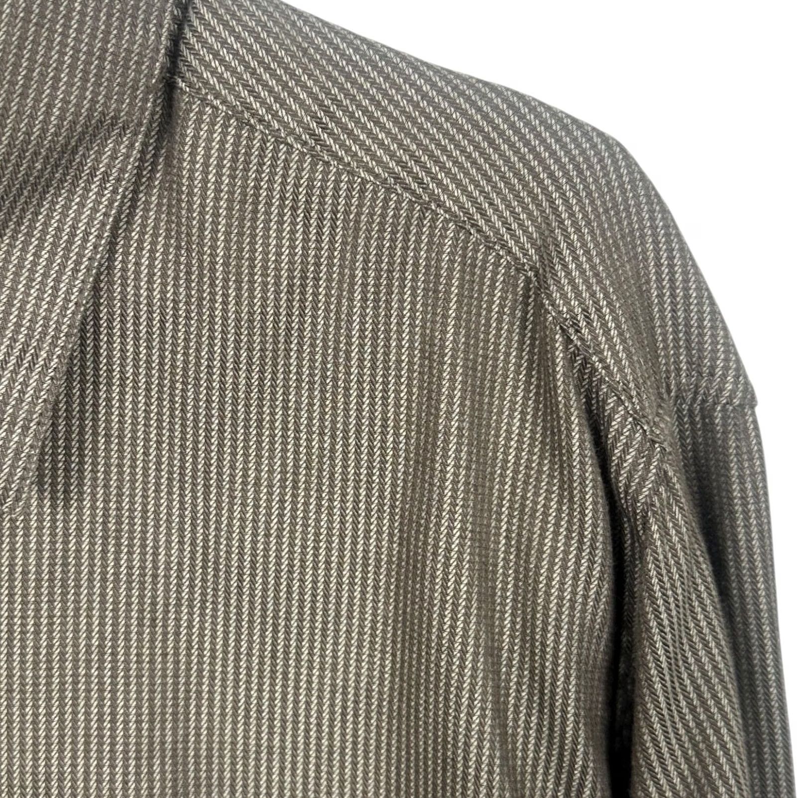 Vintage AXIST Mens Shirt Long Sleeve Button Down Classic Fit Striped Brown L Size US L / EU 52-54 / 3 - 6 Thumbnail