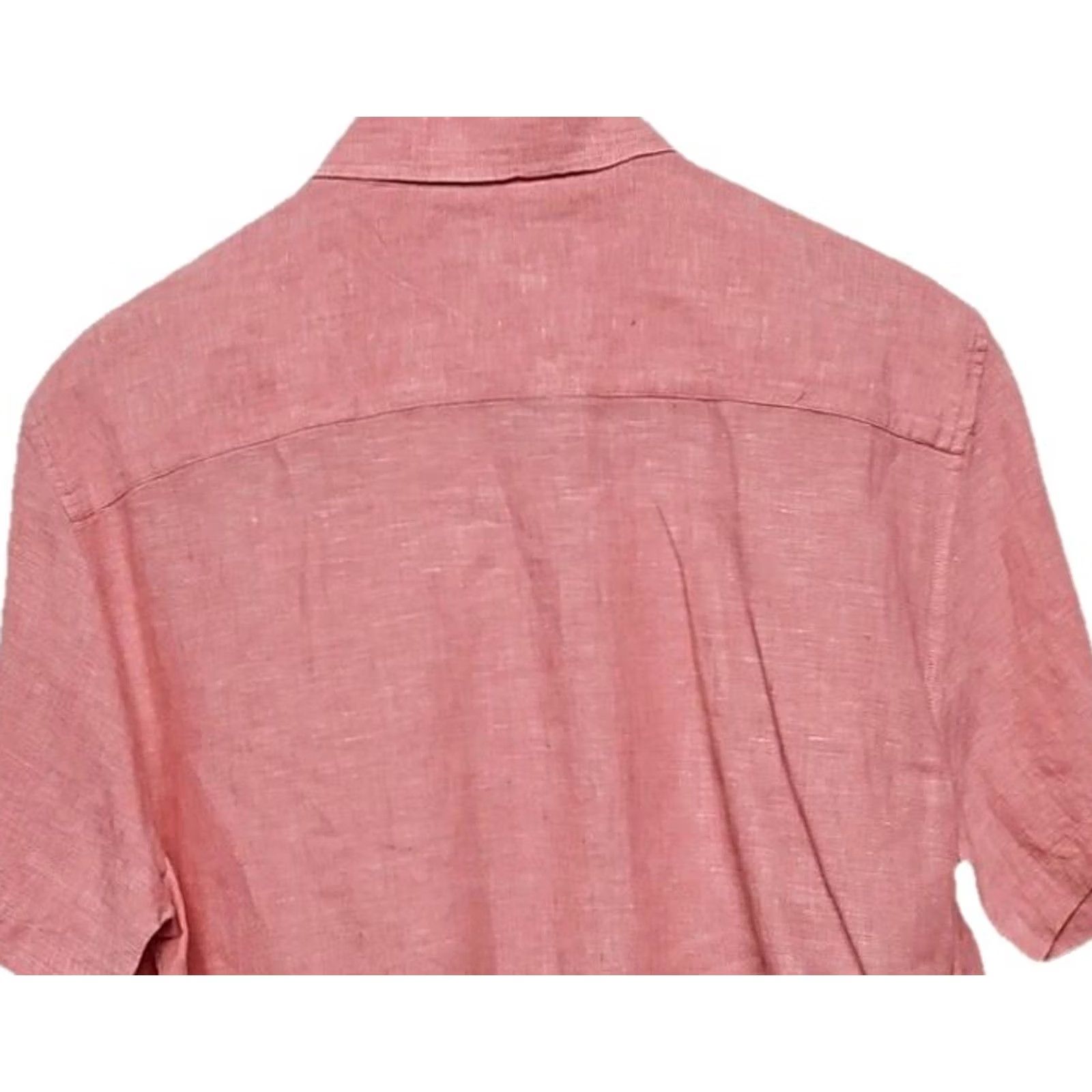Nautica Nautica Shirt Men’s Linen Pink Short Sleeve Button-Up Casual Summer Solid Collared Beach Preppy Vintage No (adjusted within rules) Size US M / EU 48-50 / 2 - 5 Thumbnail