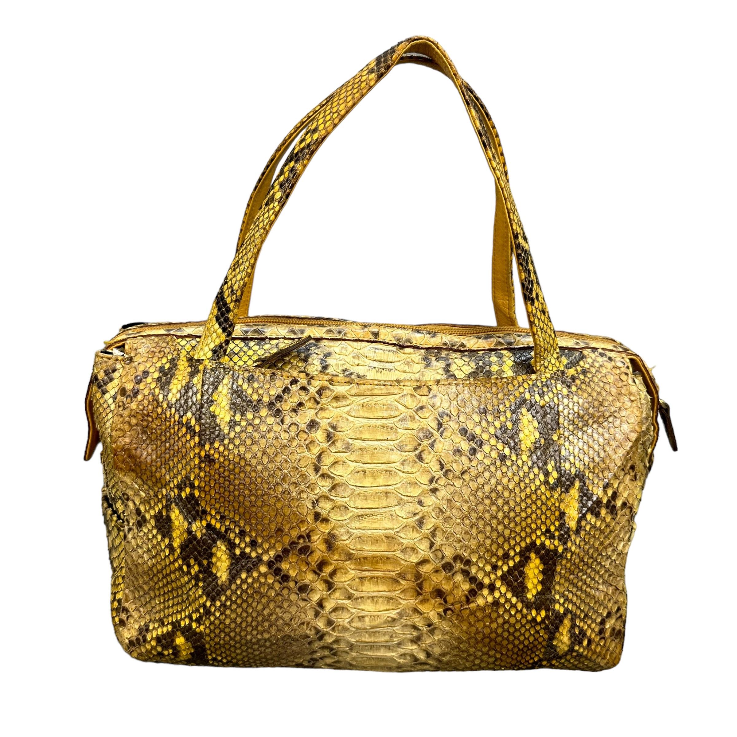 Japanese Brand JRA 330 Made in Japan Snakeskin Phantom Handbag #A-0512 Size ONE SIZE - 5 Thumbnail