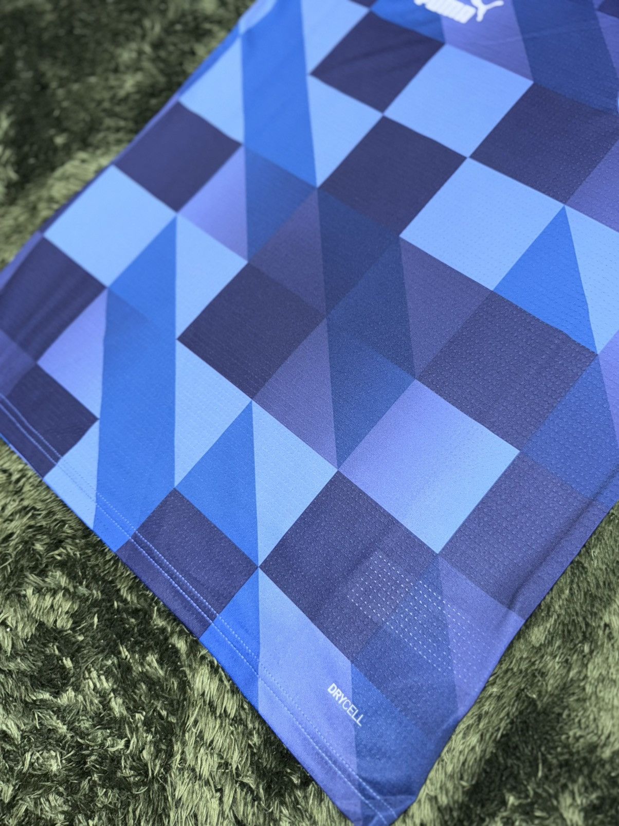 Puma [M] PUMA MCFC mancity 22-23 prematch jersey blue checker Size US M / EU 48-50 / 2 - 4 Thumbnail