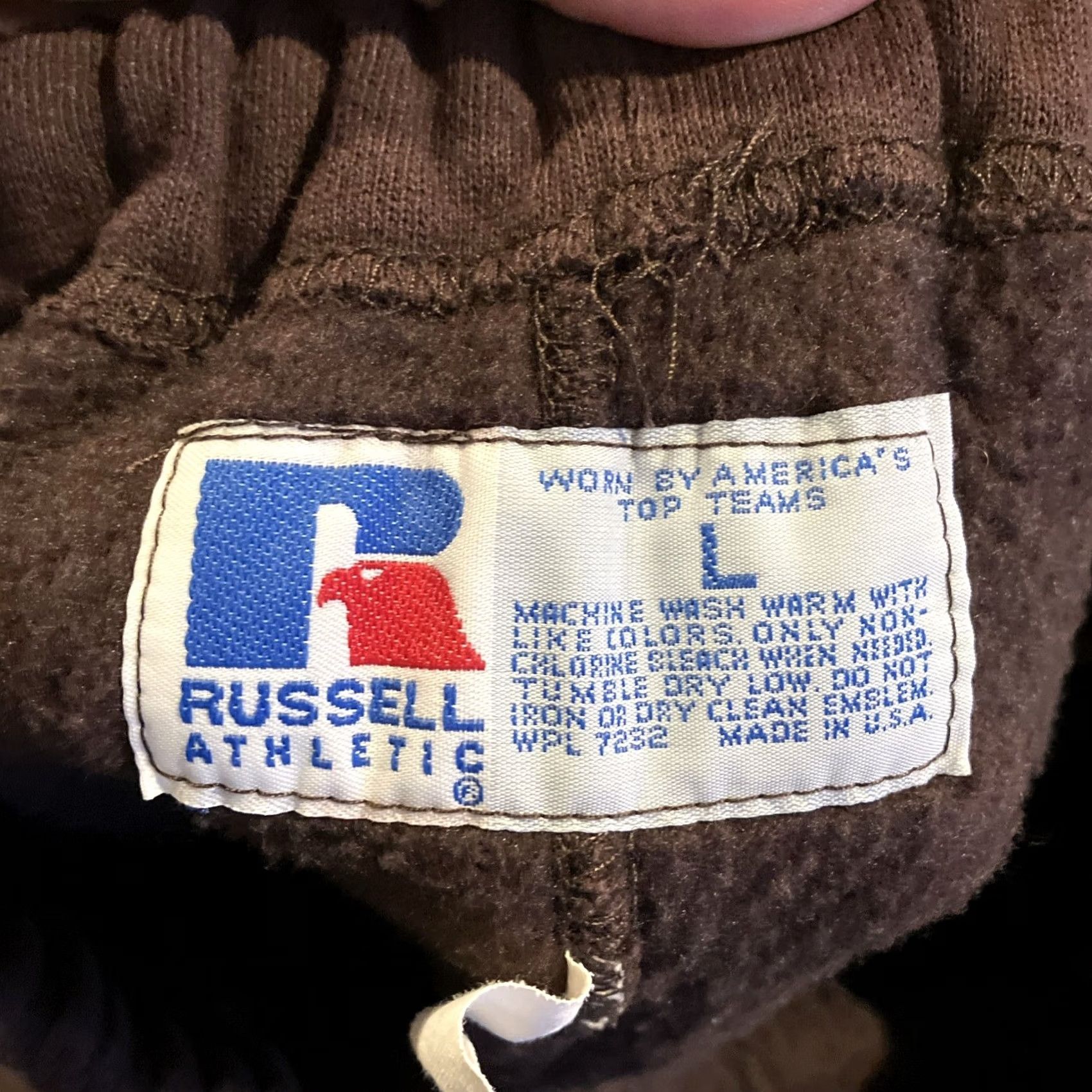 Russell Athletic VINTAGE Russell Athletic LEHIGH ATHLETICS Sweatpants Men's Large L Brown 1990s Cotton Blend - Original Mens Size US 33 - 3 Thumbnail