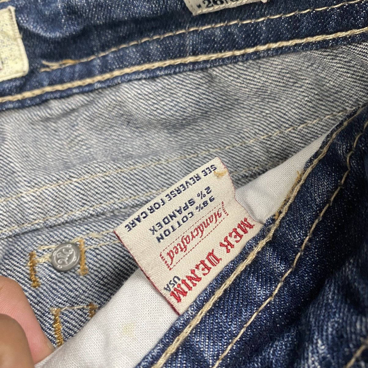 Mek Denim Rare y2k Mek Denim USA Tribal Washed Flare Denim Size 28" / US 6 / IT 42 - 10 Thumbnail