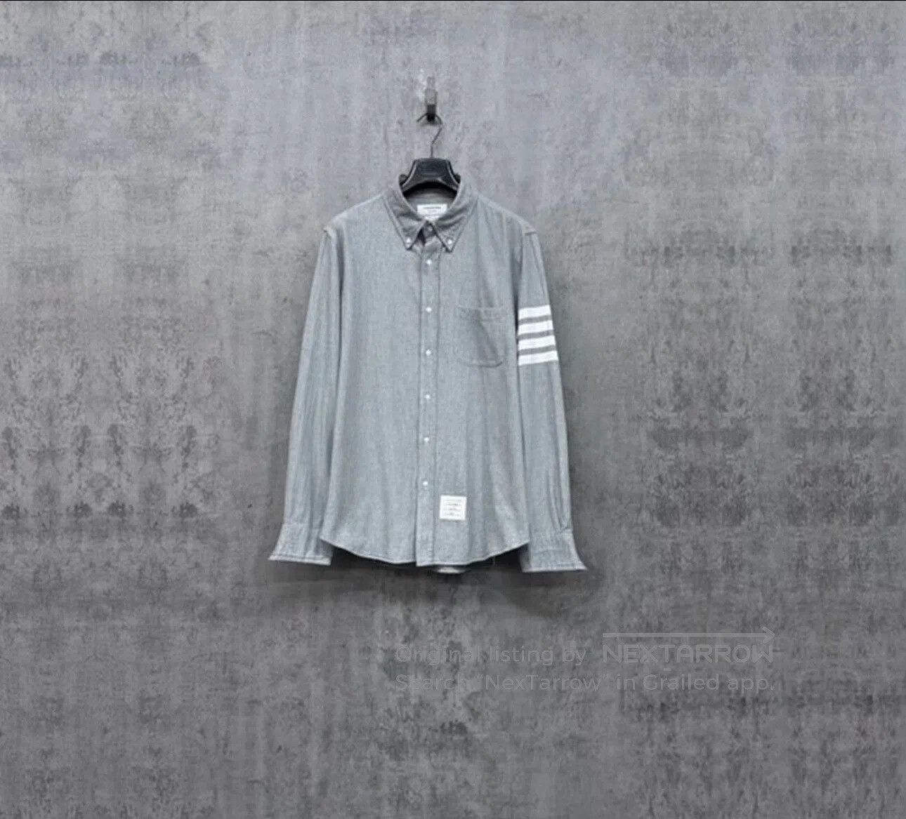 Thom Browne classic gray long sleeve shirt by thombrowne. Size US M / EU 48-50 / 2 - 1 Thumbnail