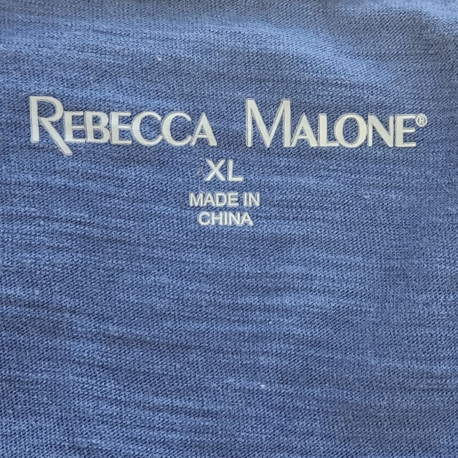 Other Rebecca Malone Blue Embroidered Bodice Top XL Short Sleeves Size XL / US 12-14 / IT 48-50 - 5 Thumbnail