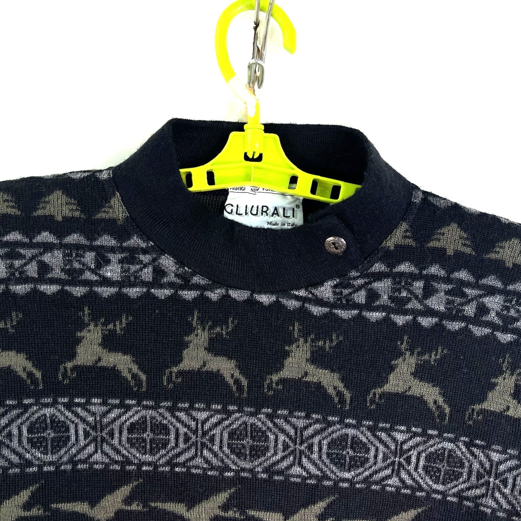Vintage VTG Gliurali Deer Geese Bohemian Wool Blend Sweater Mens M/L Made Italy Size US M / EU 48-50 / 2 - 4 Thumbnail