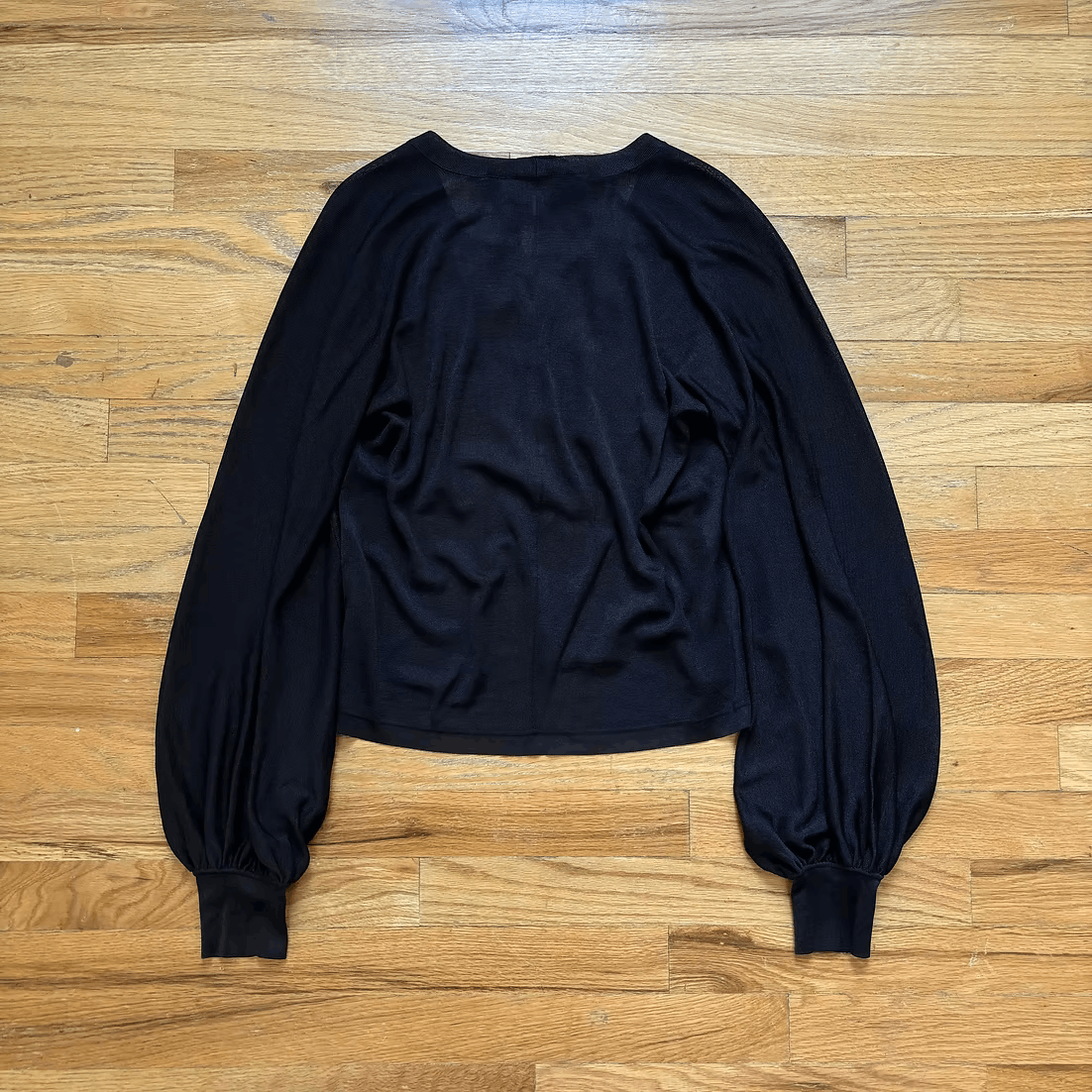 Tom Ford × Yves Saint Laurent c. 2002 Cutout Balloon Sleeve Top Size M / US 6-8 / IT 42-44 - 6 Thumbnail
