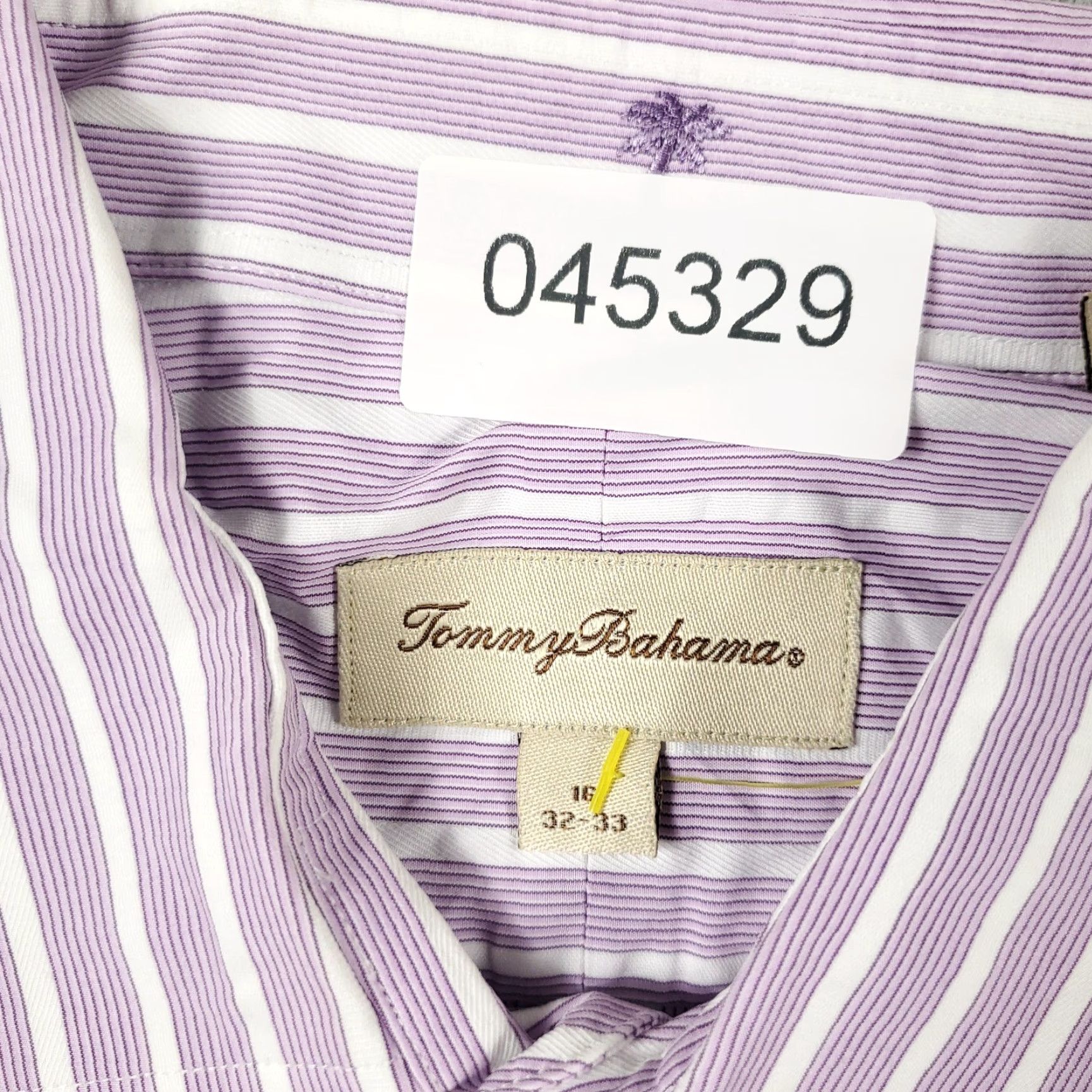 Tommy Bahama Tommy Bahama Shirt Mens 16 Purple Striped Dress Button Up Long Sleeve Size 42R - 8 Thumbnail