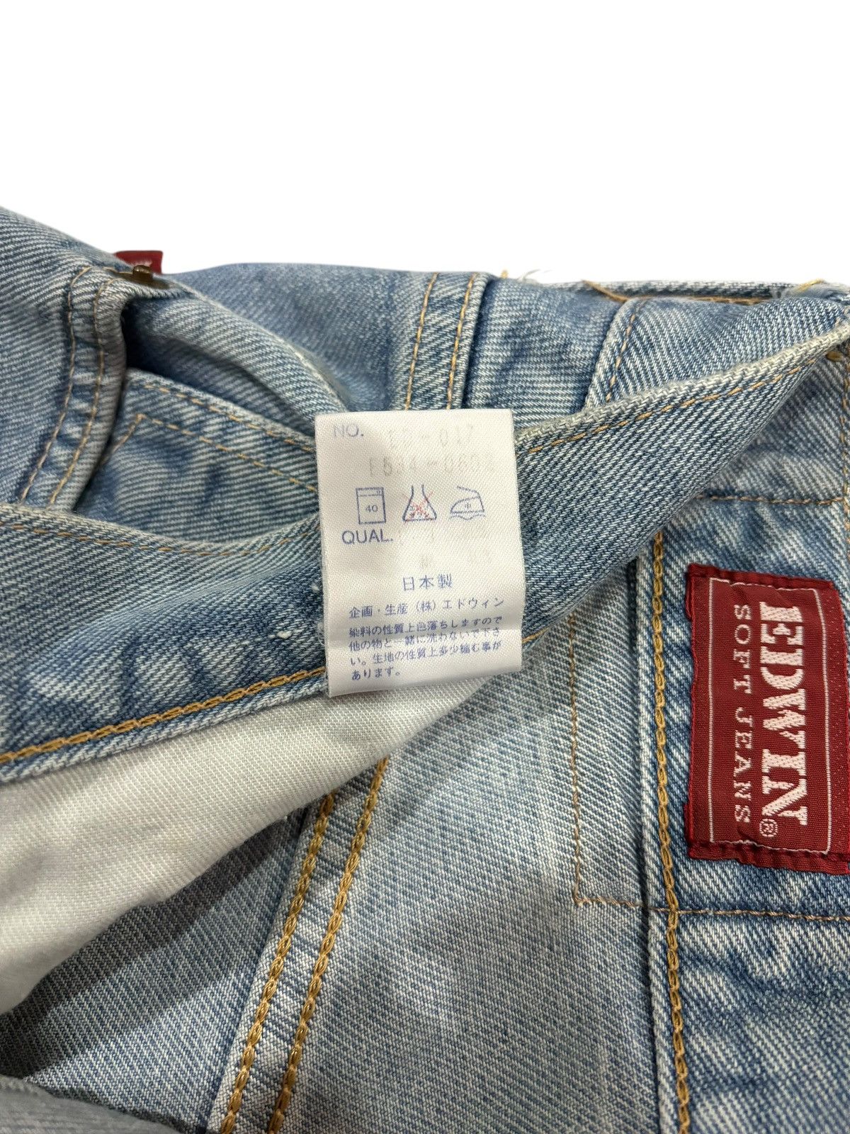 Edwin × Japanese Brand Vintage Y2k Edwin Soft Jeans Faded Straight Cut Jeans Size US 36 / EU 52 - 8 Thumbnail