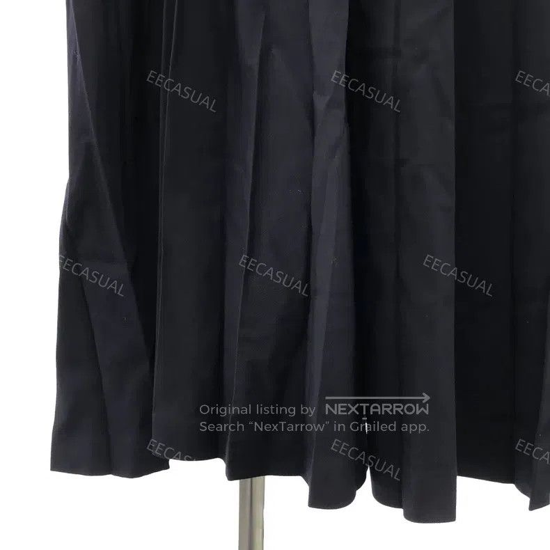 Comme des Garcons Comme Des Garcons Navy blue wool pleated halter long skirt Size S / US 4 / IT 40 - 4 Thumbnail