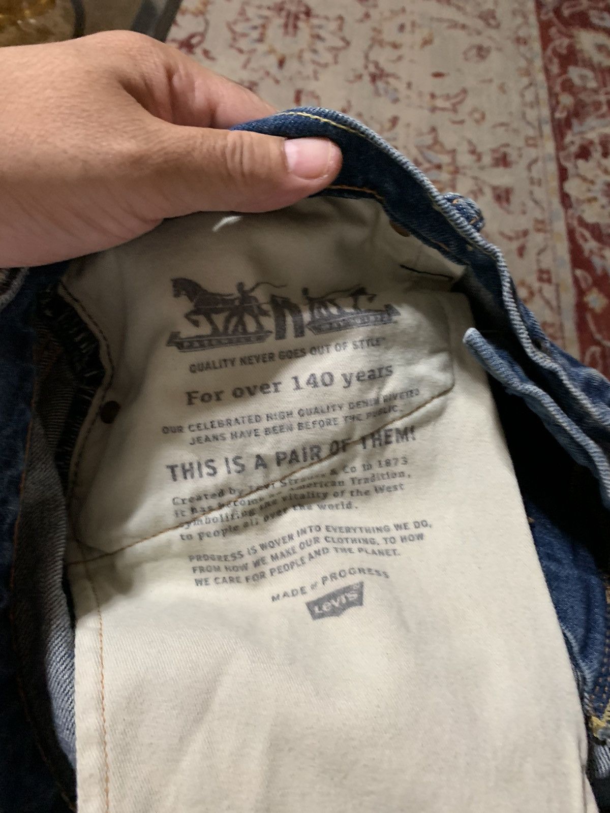 Levi's Warp Stretch straight leg jeans nwt 98.00 Size US 36 / EU 52 - 13 Thumbnail
