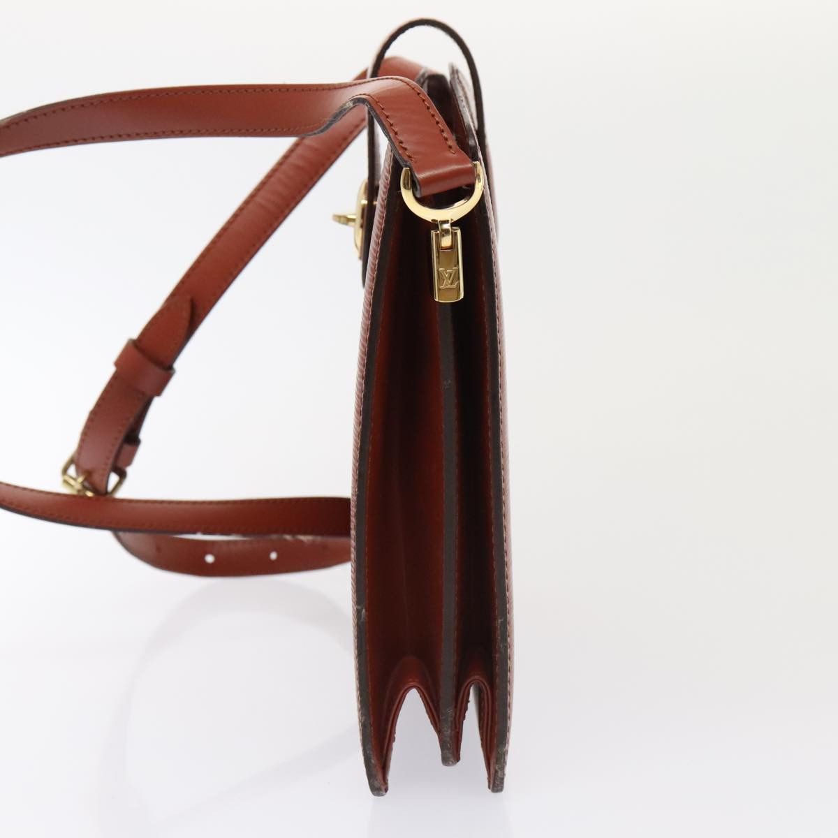 Louis Vuitton LOUIS VUITTON Epi Capuchin Shoulder Bag Brown M52343 Size ONE SIZE - 4 Thumbnail