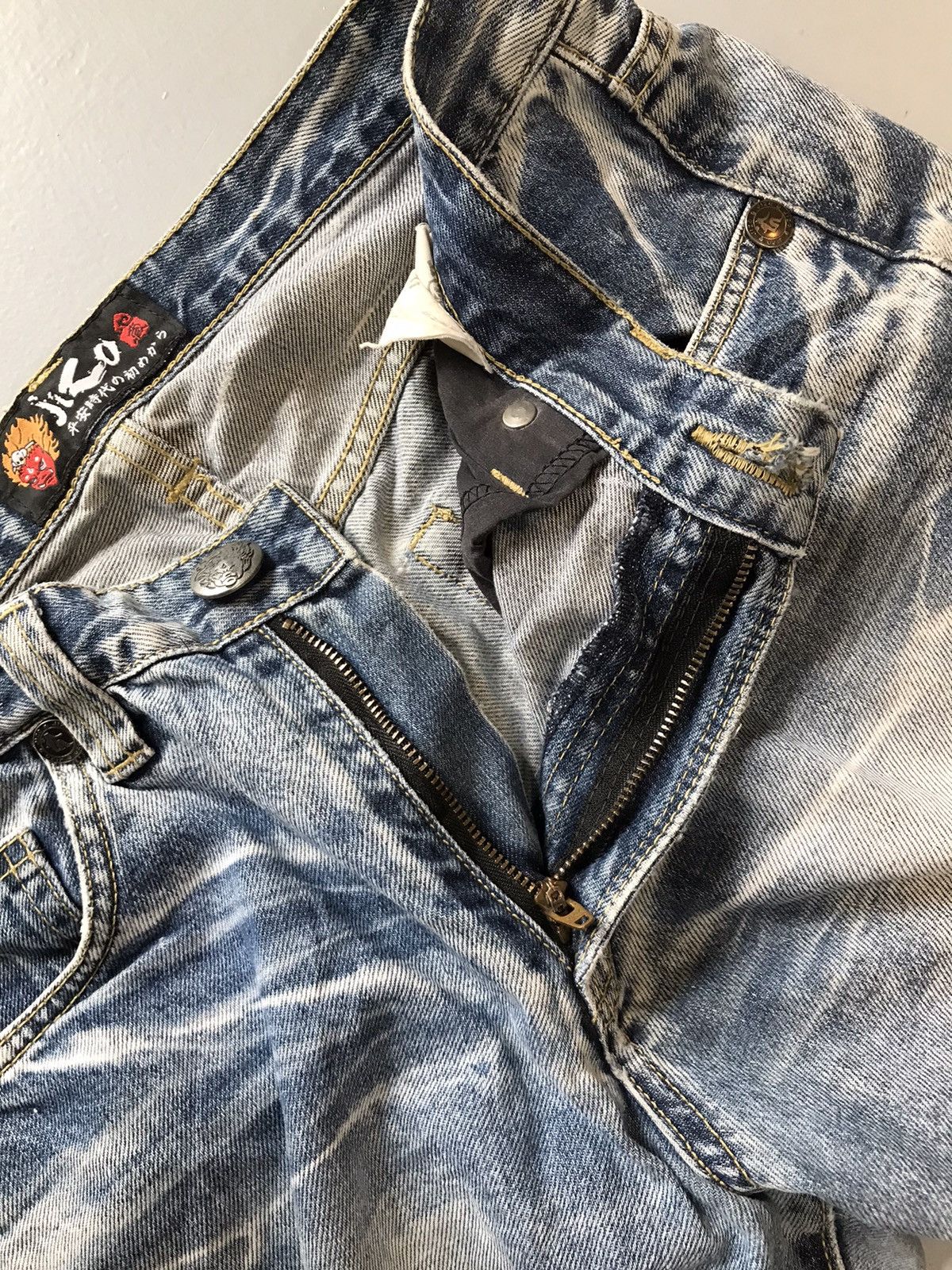 Japanese Brand Vintage Jizo embroidered denim Size US 34 / EU 50 - 7 Thumbnail