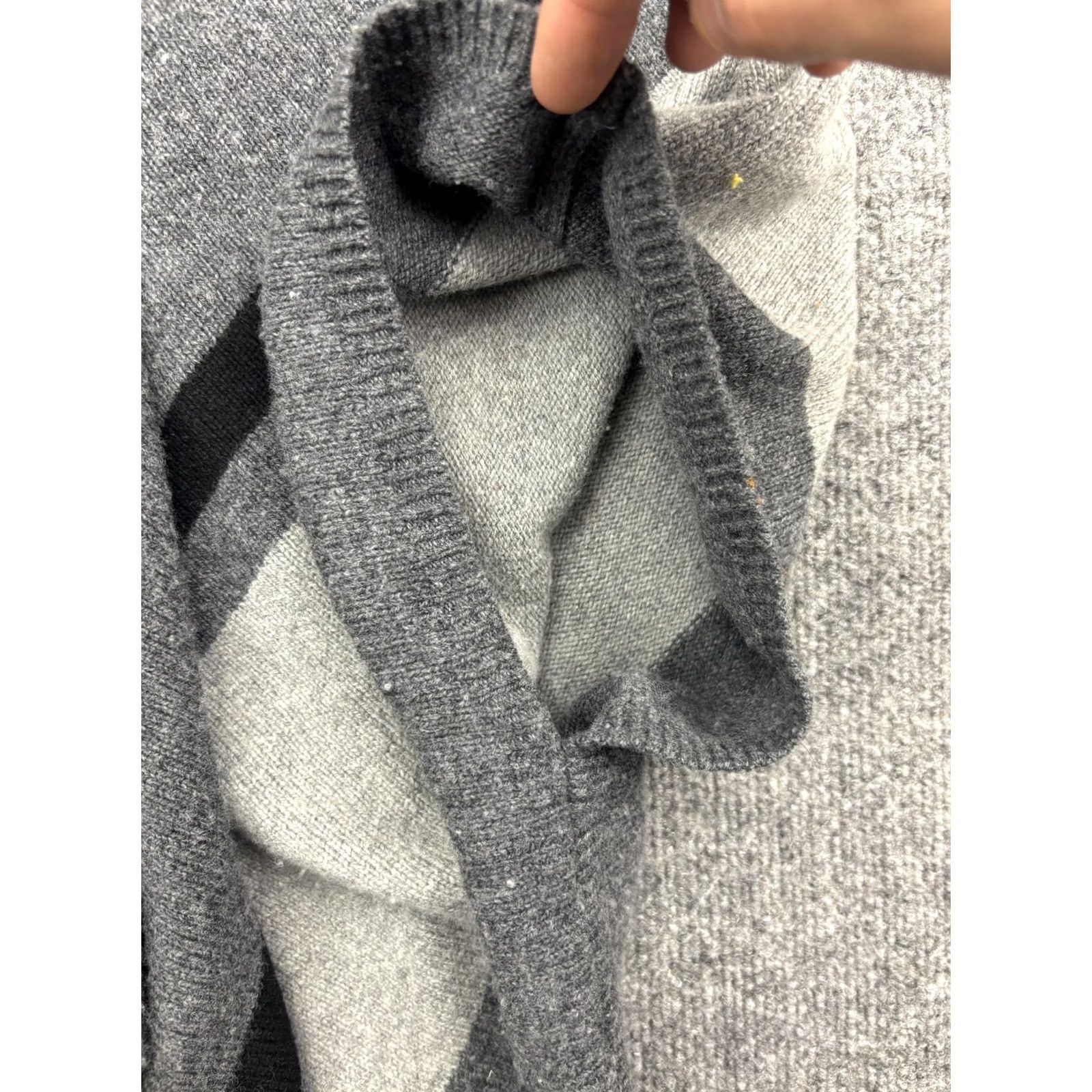 Velvet Velvet by Graham & Spencer Cape Sweater Womens XS/S Gray Stripe Knit Poncho Size XS / US 0-2 / IT 36-38 - 5 Thumbnail
