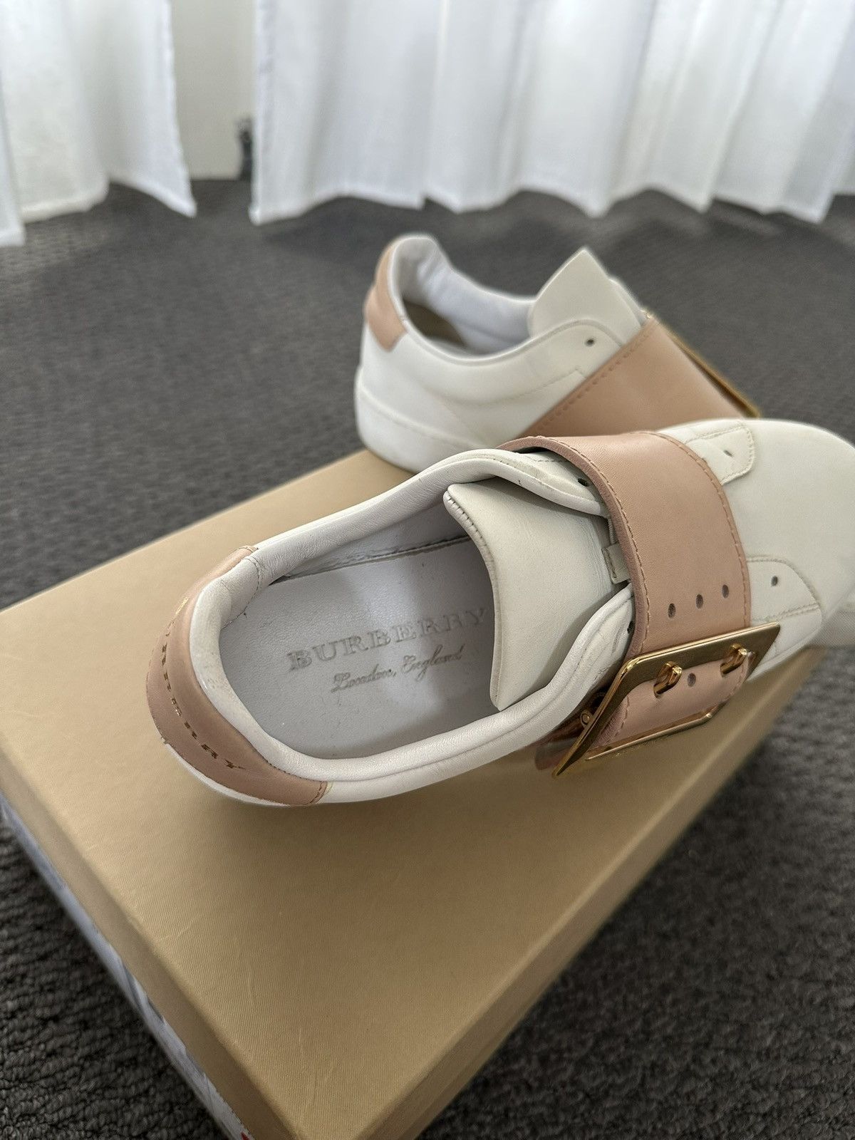 Burberry Burberry Westford Belt Pink Apricot Sneaker Size US 6.5 / IT 36.5 - 5 Thumbnail