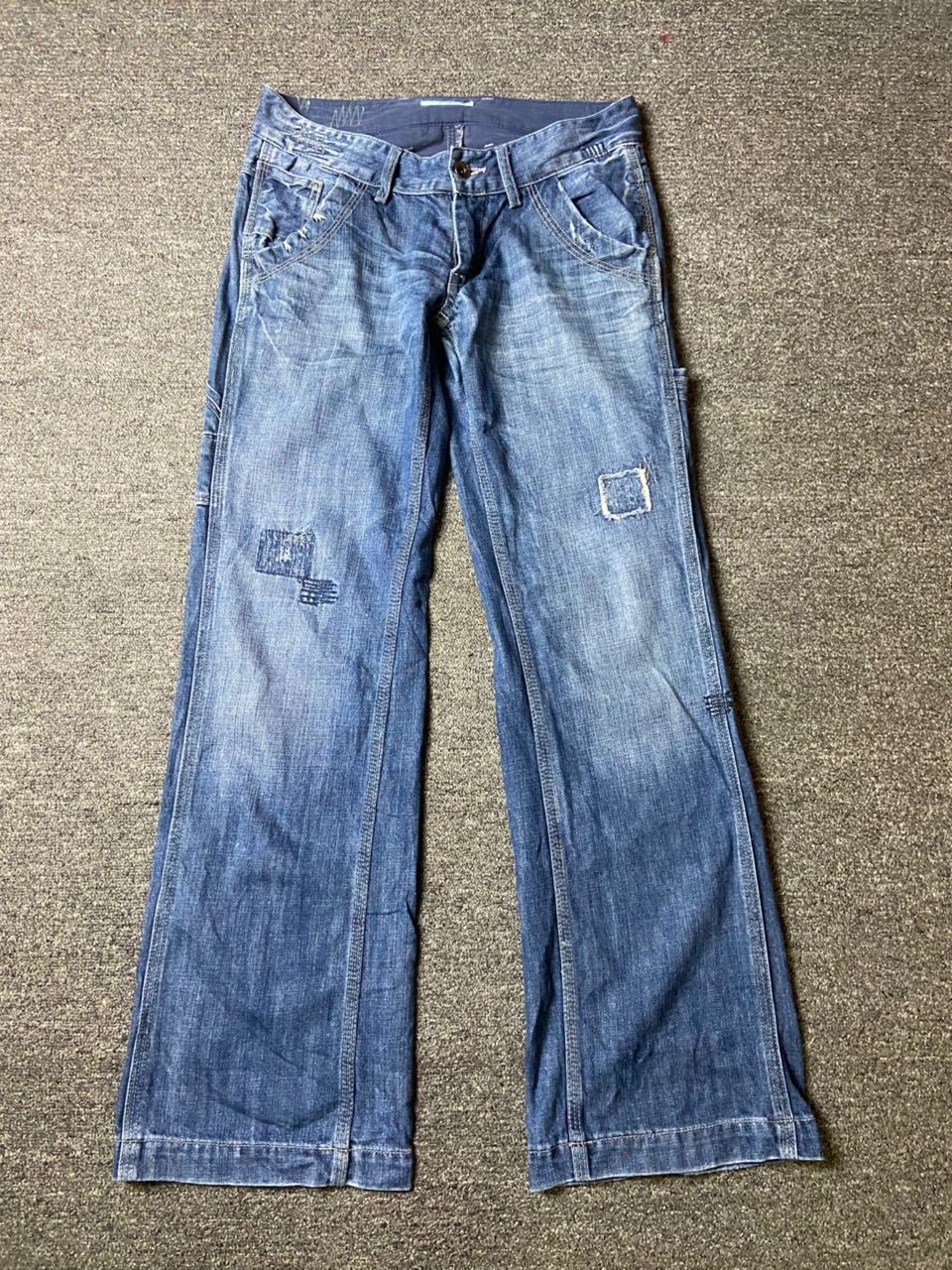 Japanese Brand × Jean × Vintage RELAY STATION Brand Loose Fit Cut Denim Jeans (128) Size US 30 / EU 46 - 1 Thumbnail