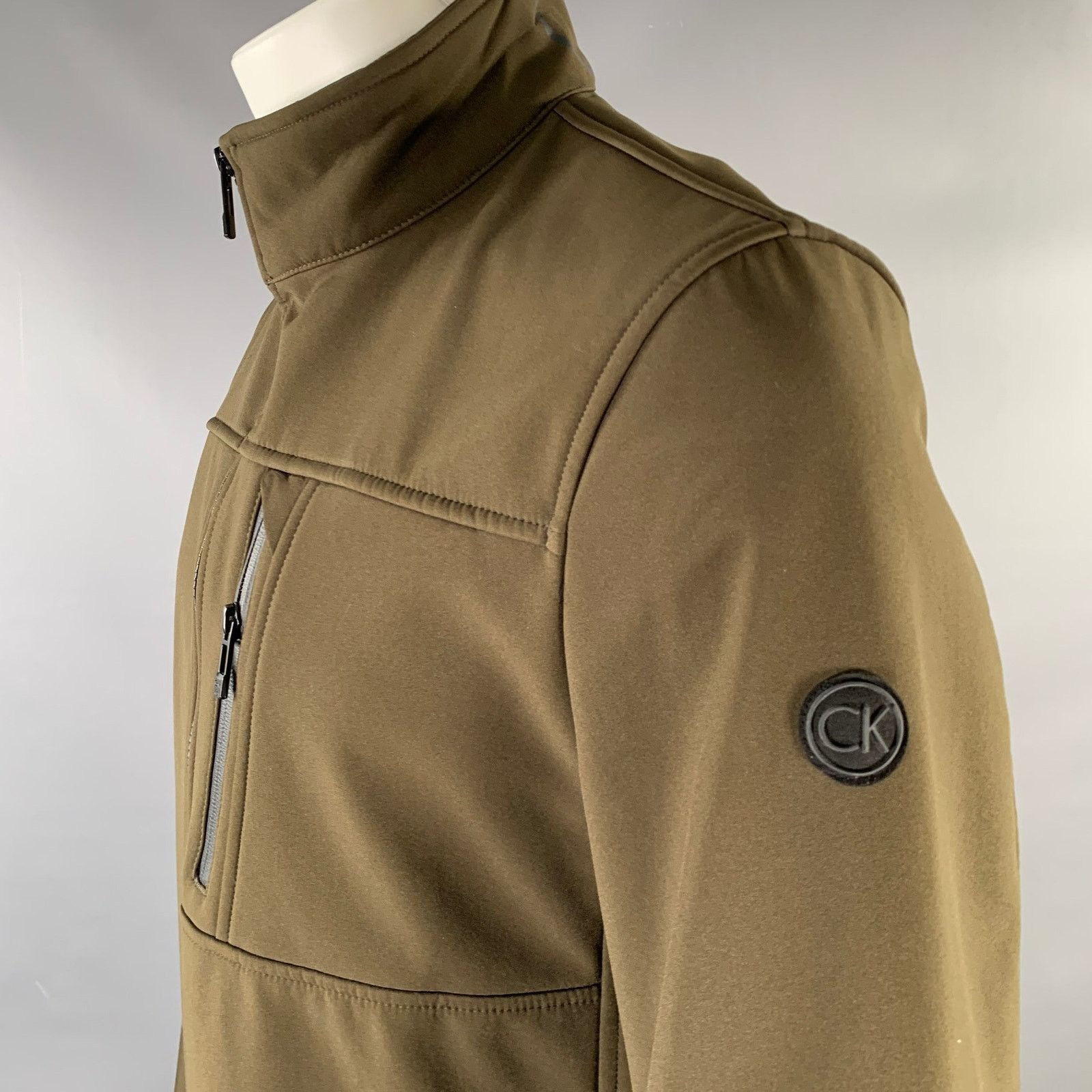 Calvin Klein CALVIN KLEIN Size M Olive Polyester Spandex Zip Up Jacket Size US M / EU 48-50 / 2 - 6 Thumbnail