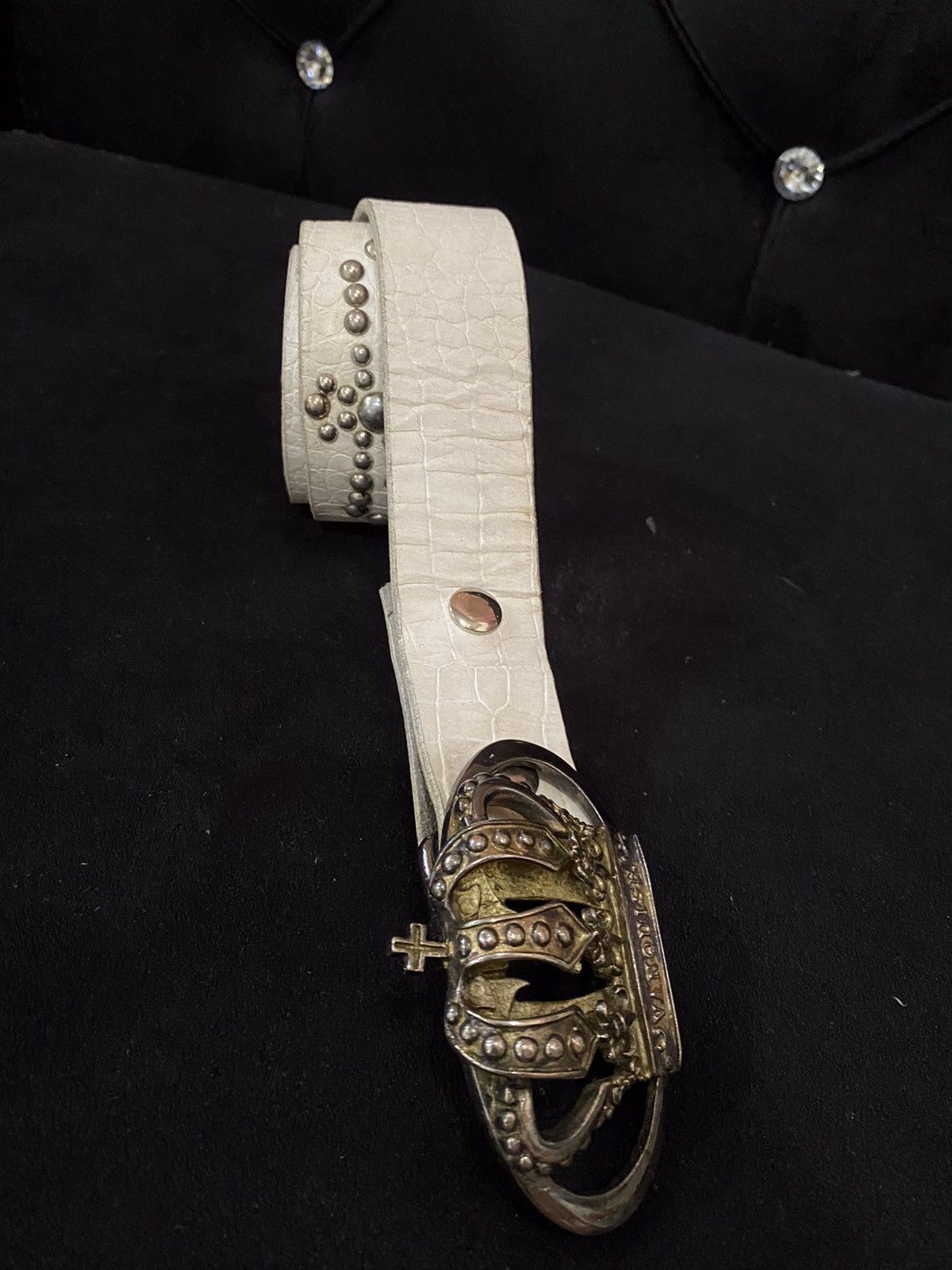 Vanquish Vanquish Crown Leather Seditionaries Buckle Belt Size ONE SIZE - 3 Thumbnail