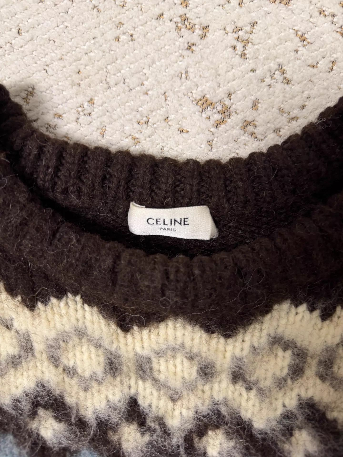 Celine Celine Fair Isle Wool Sweater M Size M / US 6-8 / IT 42-44 - 2 Thumbnail