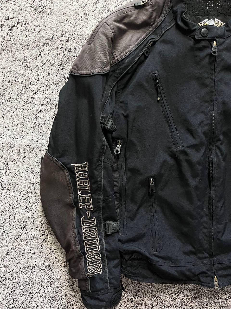 Harley Davidson × Vintage Herley Davidson Jacket Men's Black Gray Armor Reflective Size US XL / EU 56 / 4 - 3 Thumbnail