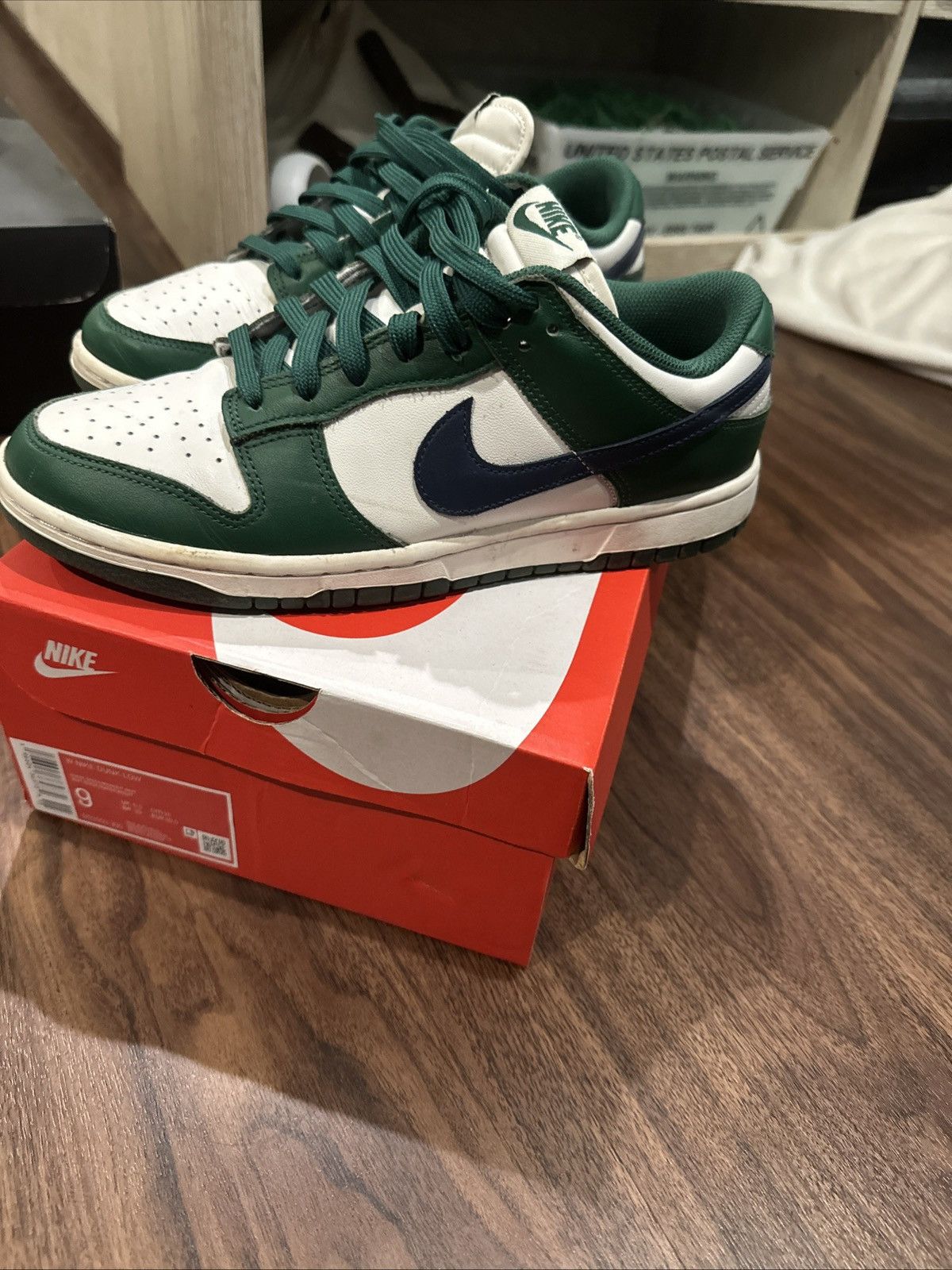 Nike Dunk Low Gorge Green/Midnight Navy size 9 Size US 9 / IT 39 - 1 Thumbnail
