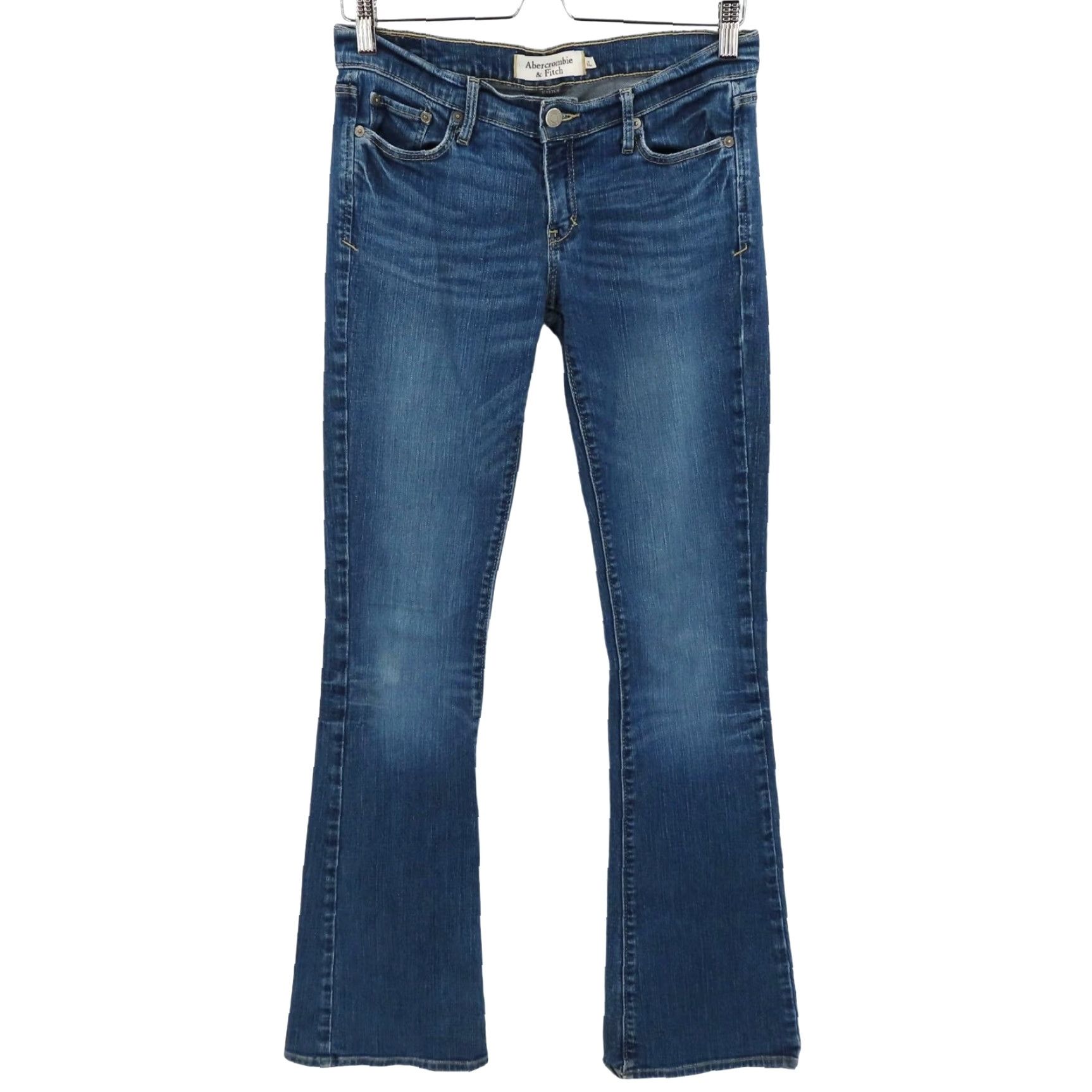 Abercrombie & Fitch Abercrombie & Fitch Womens Jeans Flared 4 Long 4L Medium Blue Denim Cotton Regular 5-Pocket Size 27" / US 4 / IT 40 - 2 Thumbnail