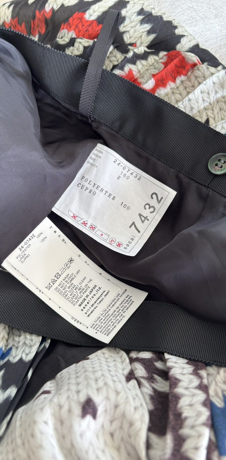 Sacai Sacai Print Skirt Size 26" / US 2 / IT 38 - 3 Thumbnail