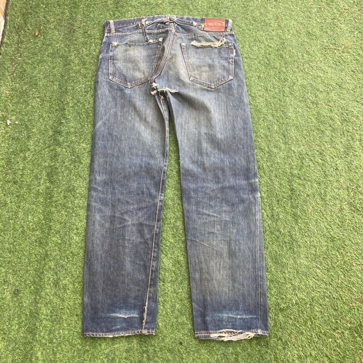 Studio D'Artisan VINTAGE STUDIO D’ ARTISAN BUCKLE BACK SELVEDGE DISTRESSED Size US 34 / EU 50 - 3 Thumbnail
