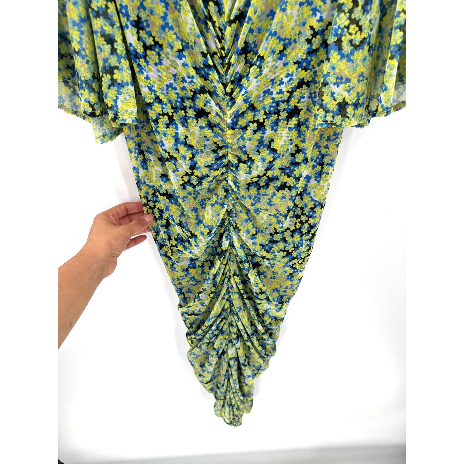 Other Saunders Collective floral mesh ruched midi dress size 10 Size L / US 10 / IT 46 - 6 Thumbnail