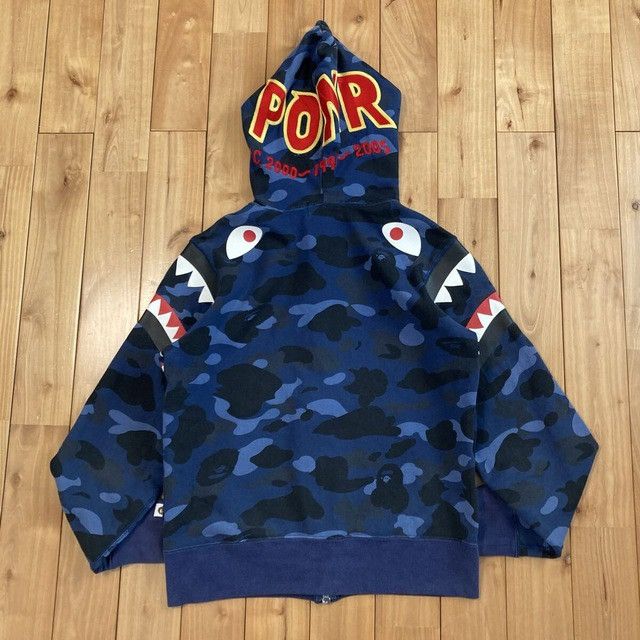 Bape BAPE Shoulder Shark Full Zip Hoodie blue camo a bathing ape Size US S / EU 44-46 / 1 - 3 Thumbnail