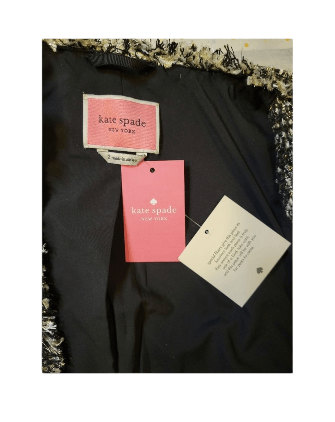 Kate Spade NWT Kate Spade party tweed blazer jacket womens size 2 Size XS / US 0-2 / IT 36-38 - 3 Thumbnail