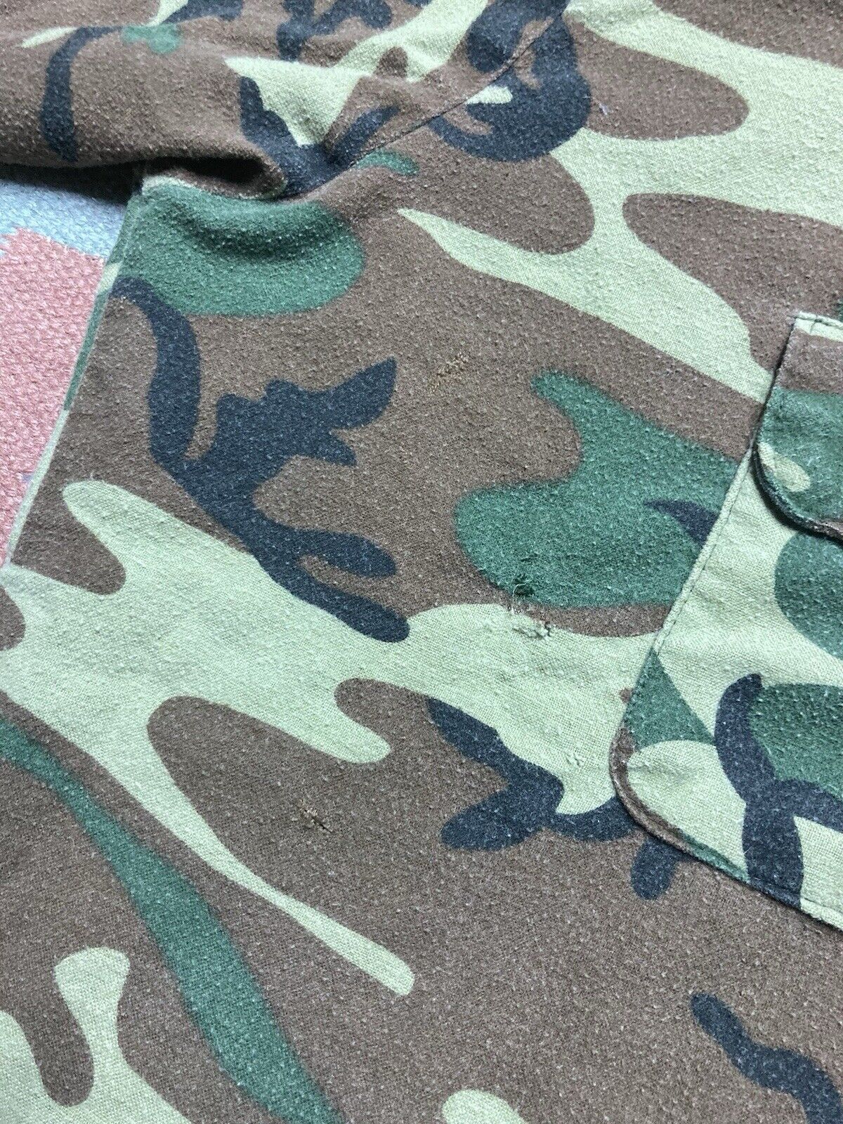 FiveBrother × Vintage 80s five brother camo flannel shirt chamois soft woodland XL Size US XL / EU 56 / 4 - 4 Thumbnail