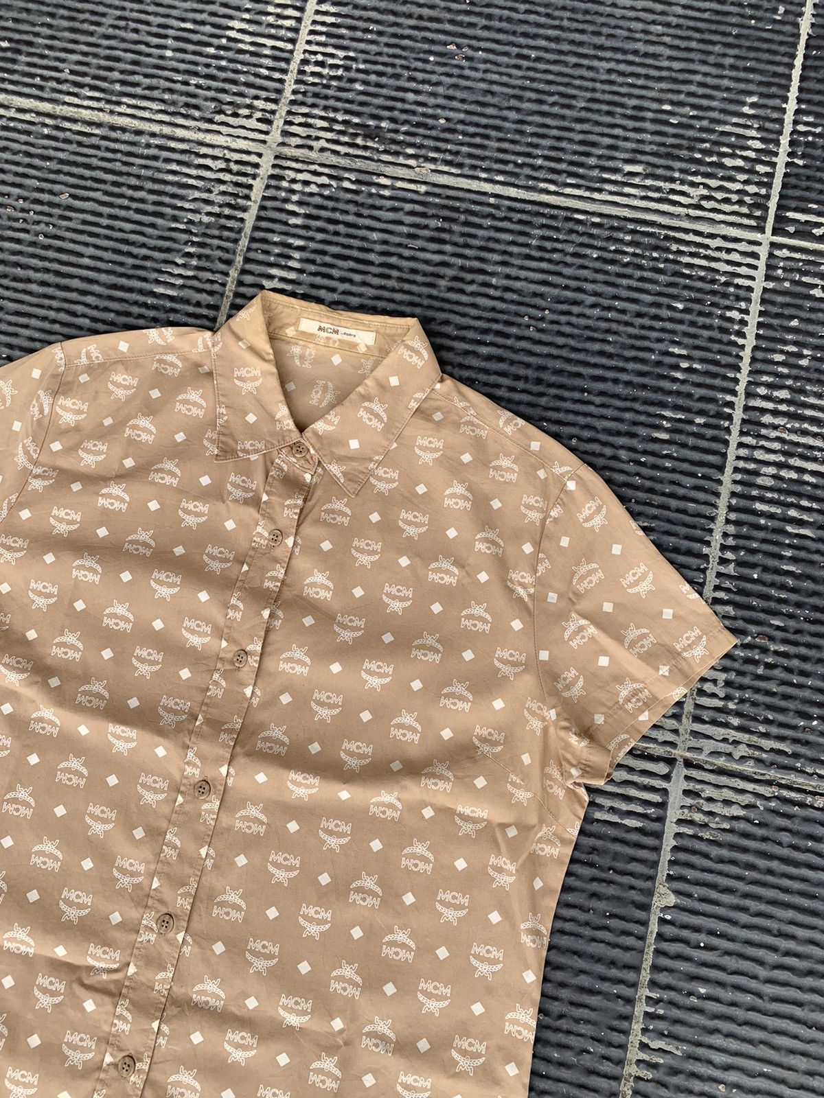 MCM ✅ Vintage MCM Legere Monogram Shirt Size M / US 6-8 / IT 42-44 - 3 Thumbnail