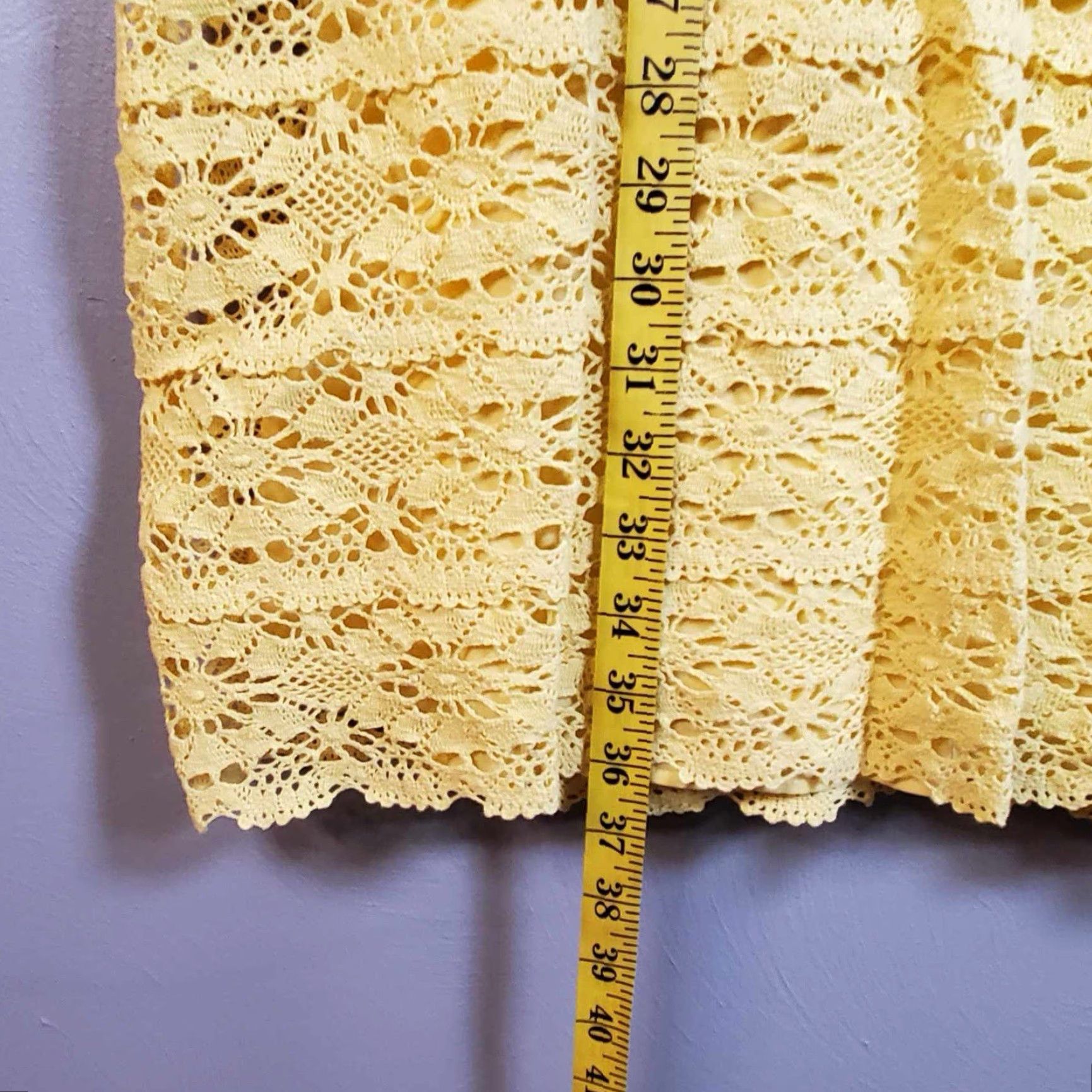 Juicy Couture VINTAGE Juicy Couture Dress Sunlit Lydia Guipure Lace Sheath Yellow NWT 6 Women's Short Sleeve V-Neck Zip Casual Modern Classic Size M / US 6-8 / IT 42-44 - 6 Thumbnail