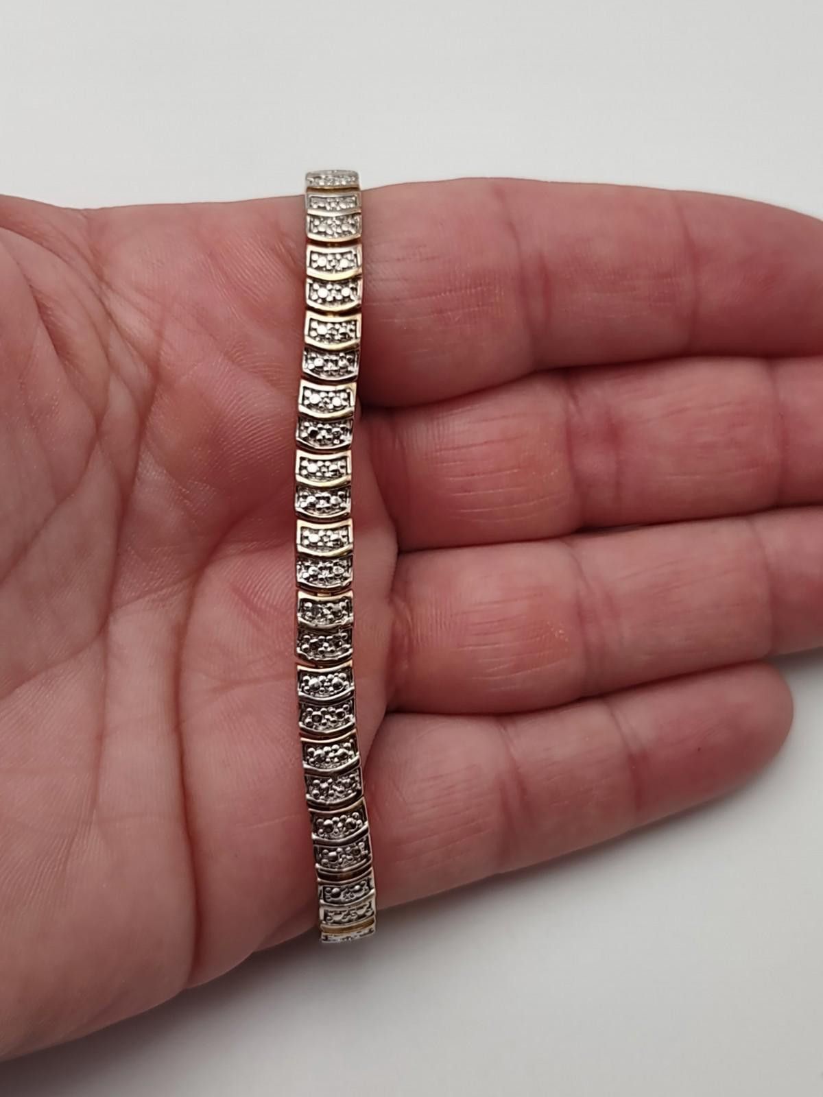 The Unbranded Brand Sterling Silver CZ Tennis Bracelet 15.1g Size ONE SIZE - 1 Thumbnail