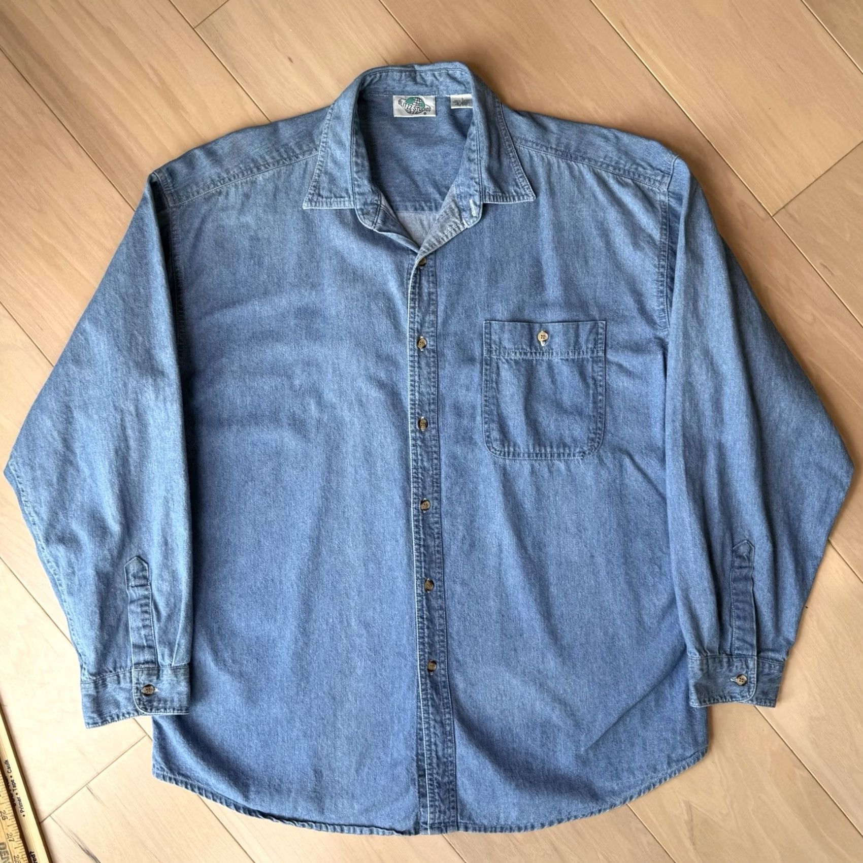 Vintage VINTAGE Flintstones Shirt Large Blue Long Sleeve Button Up Hanna Barbera Cartoon Shirt Size US L / EU 52-54 / 3 - 3 Thumbnail