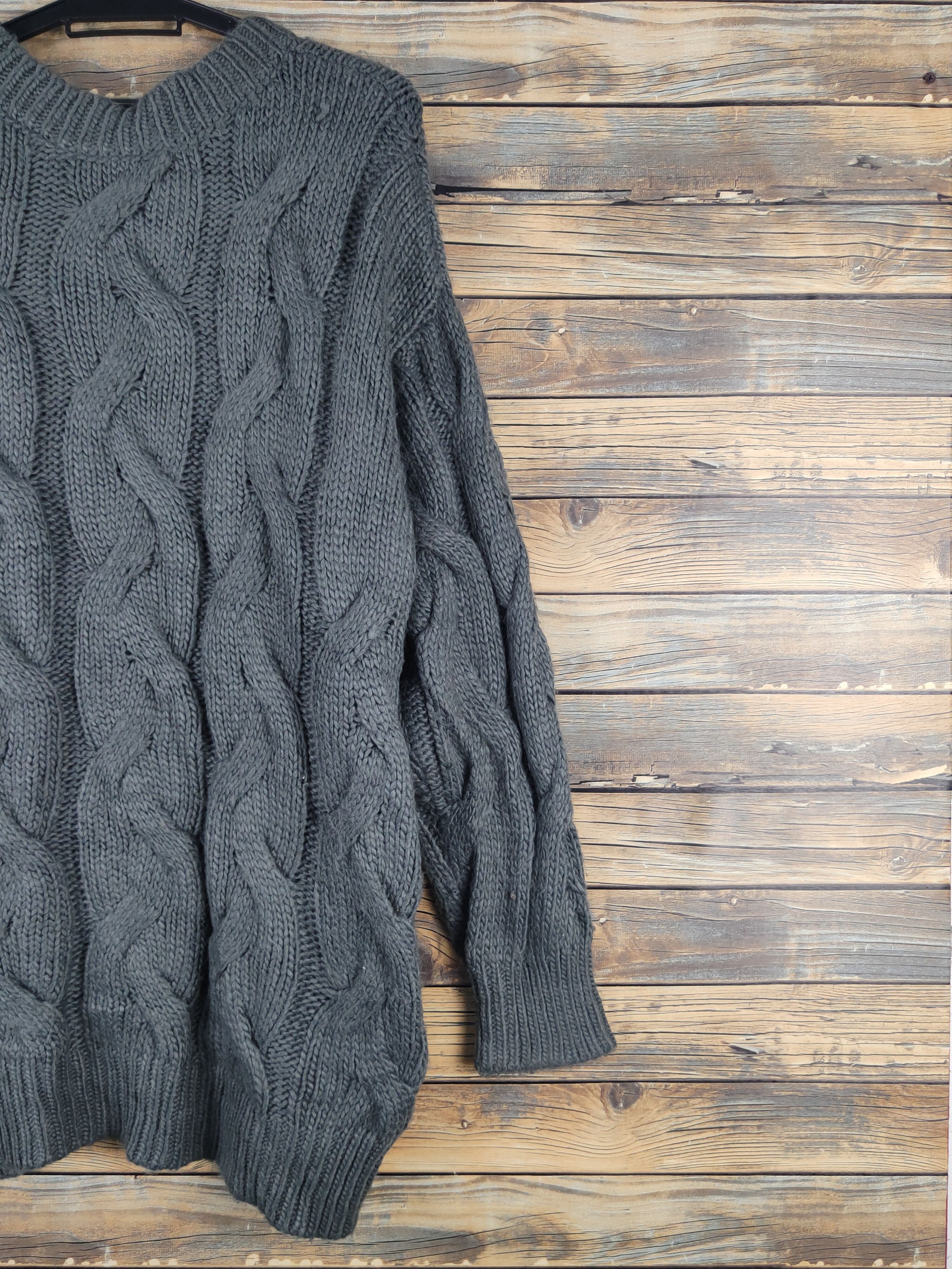 Aran Isles Knitwear GU Dark Gray Knitwear Cardigan #W1329 Size L / US 10 / IT 46 - 9 Thumbnail