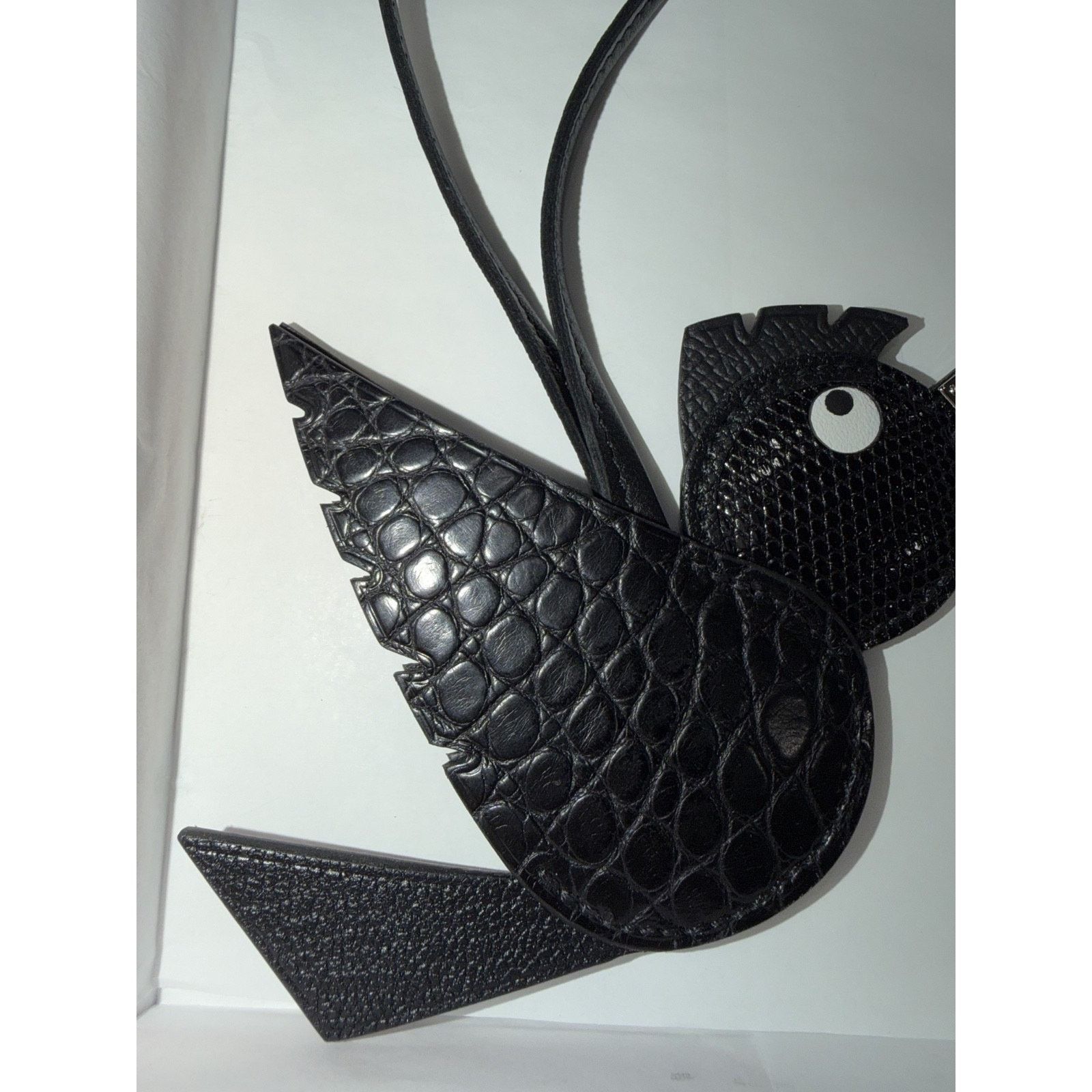 Hermes Hermes Birdy Birdie Black Alligator Lizard Chevre Bag Charm Size ONE SIZE - 8 Thumbnail