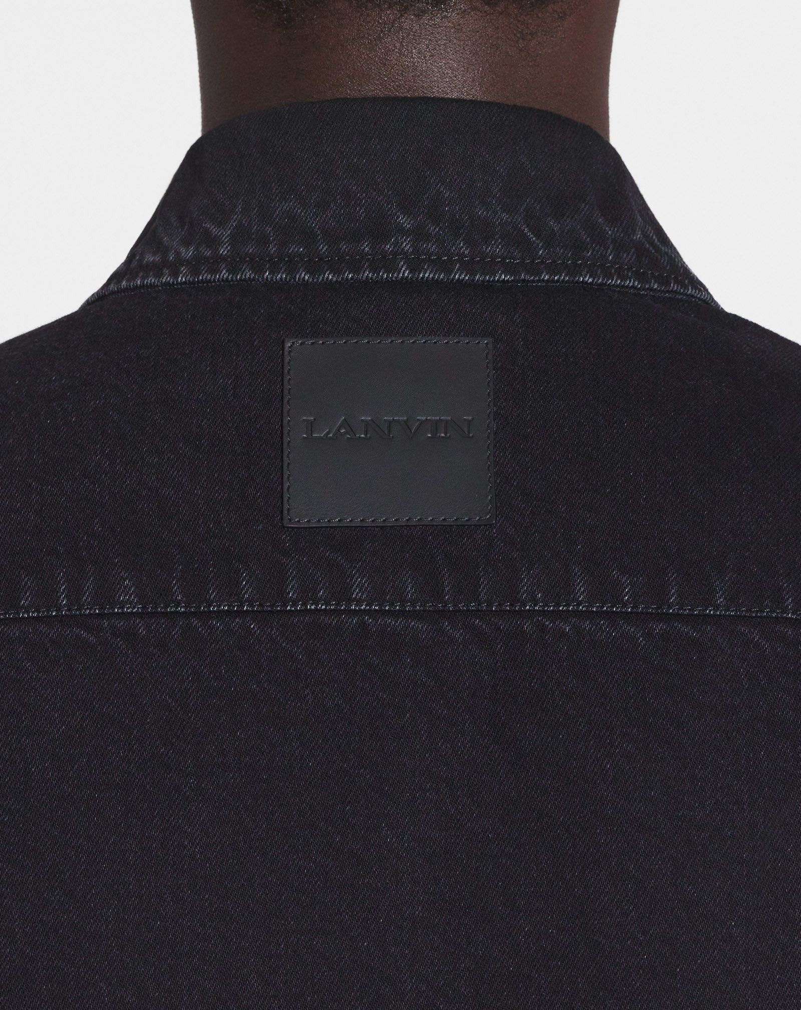 Lanvin o1tko10825 Cocoon Denim Shirt in Washed Black Size US XXL / EU 58 / 5 - 6 Thumbnail