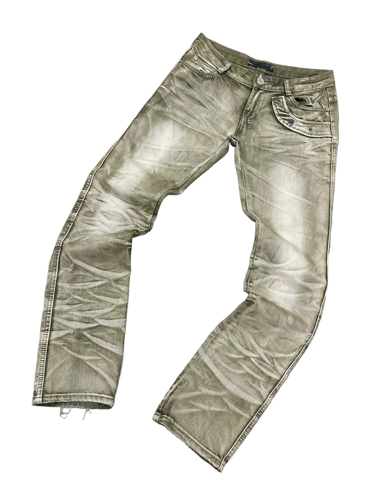 Japanese Brand Vintage Japanese Brand Streetstyle Mossy Wash Slim Jeans Size 30" / US 8 / IT 44 - 3 Thumbnail