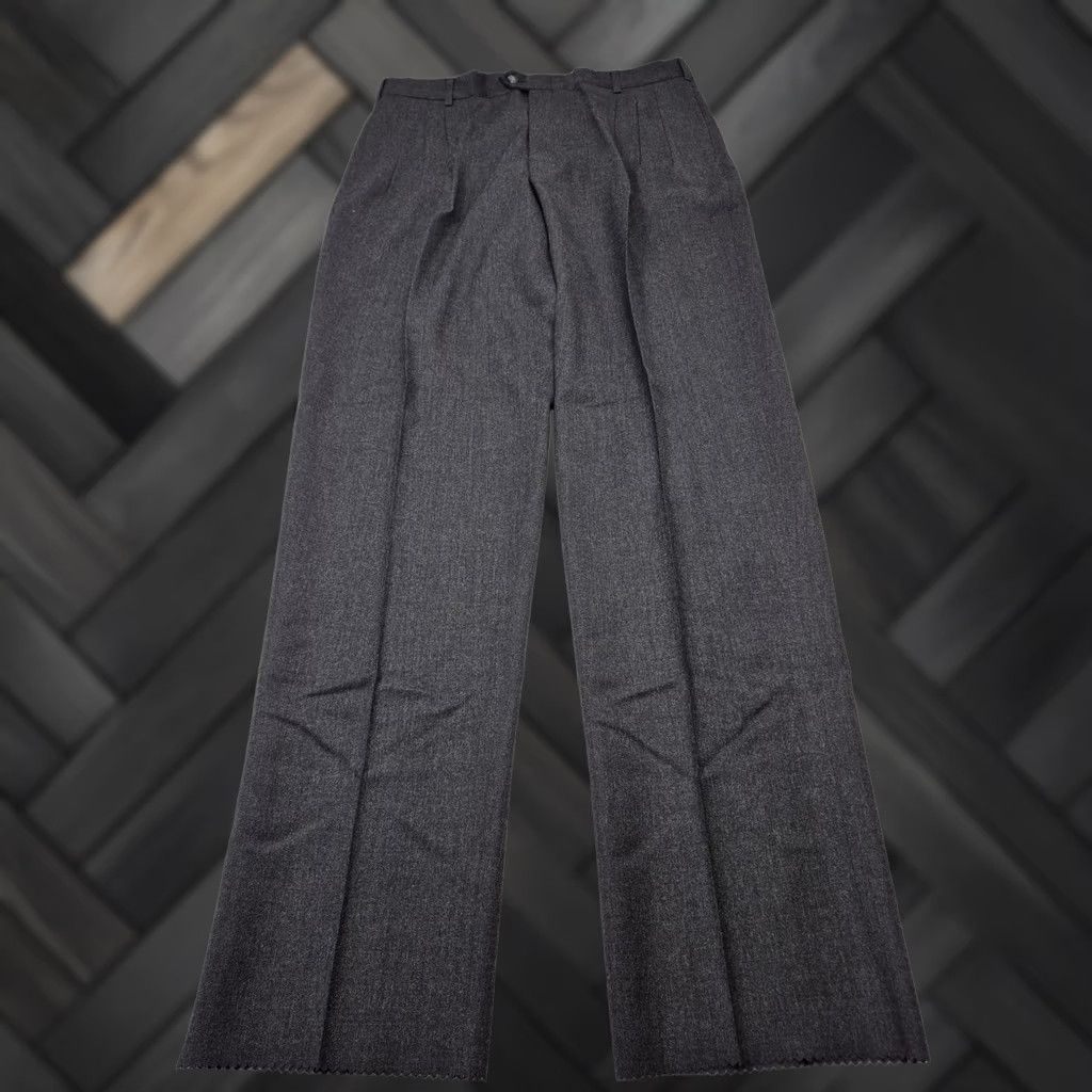 Vintage VINTAGE John Alexander Dress Pants Mens 38x36 Gray Wool Pleated Unhemmed USA NWT Size US 38 / EU 54 - 1 Thumbnail