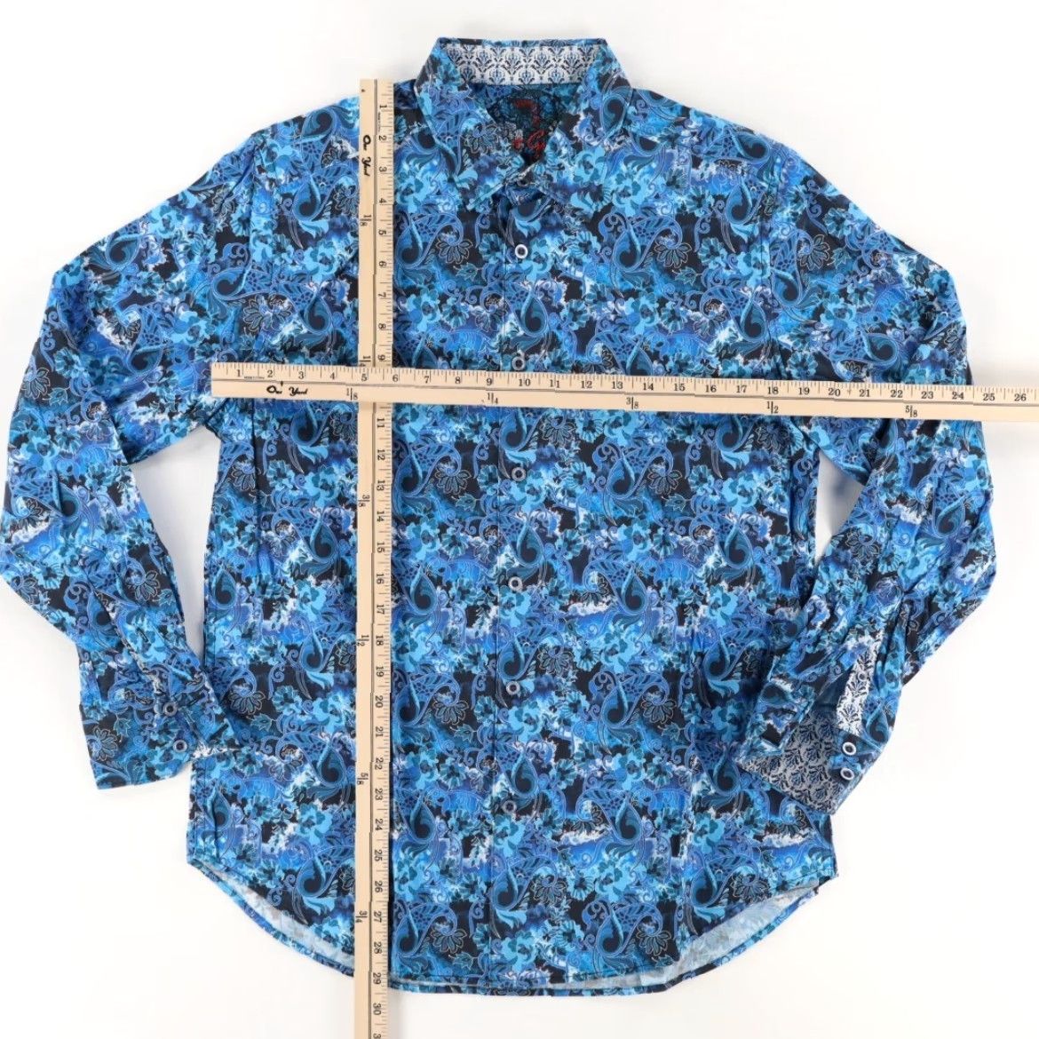 Robert Graham Robert Graham Midvale Sport Stretch Paisley Button Up Shirt Blue M Men Shirt Size US M / EU 48-50 / 2 - 3 Thumbnail