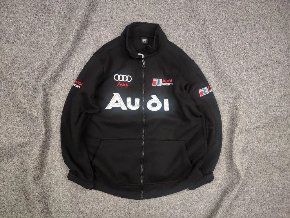 Audi Vintage Audi F1 Sports Logo Racing Full Zip Sweatshirt Y2K Size US L / EU 52-54 / 3 - 1 Thumbnail