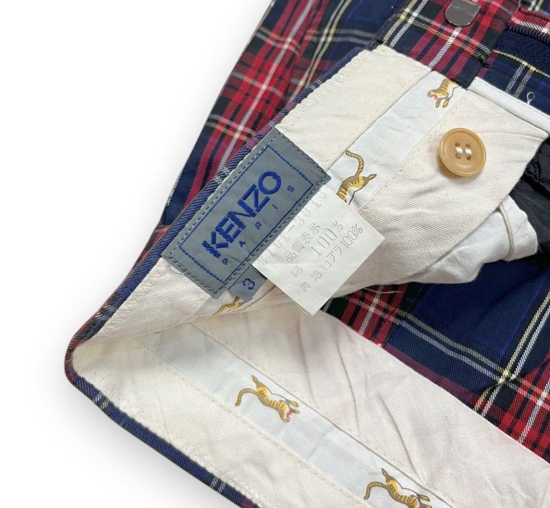 Kenzo Vtg Kenzo tartan trousers pants Size US 29 - 6 Thumbnail