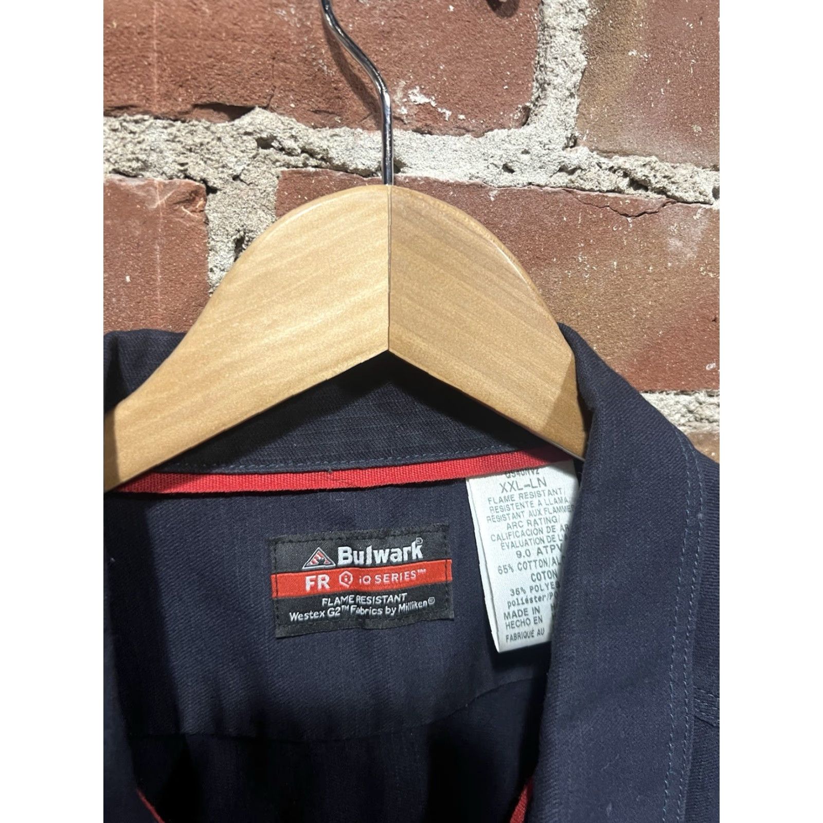 Vintage VINTAGE Bulwark Mens Blue Fire Resistant Long Sleeve Button Up Work Shirt Suze 2XL Size US XXL / EU 58 / 5 - 3 Thumbnail