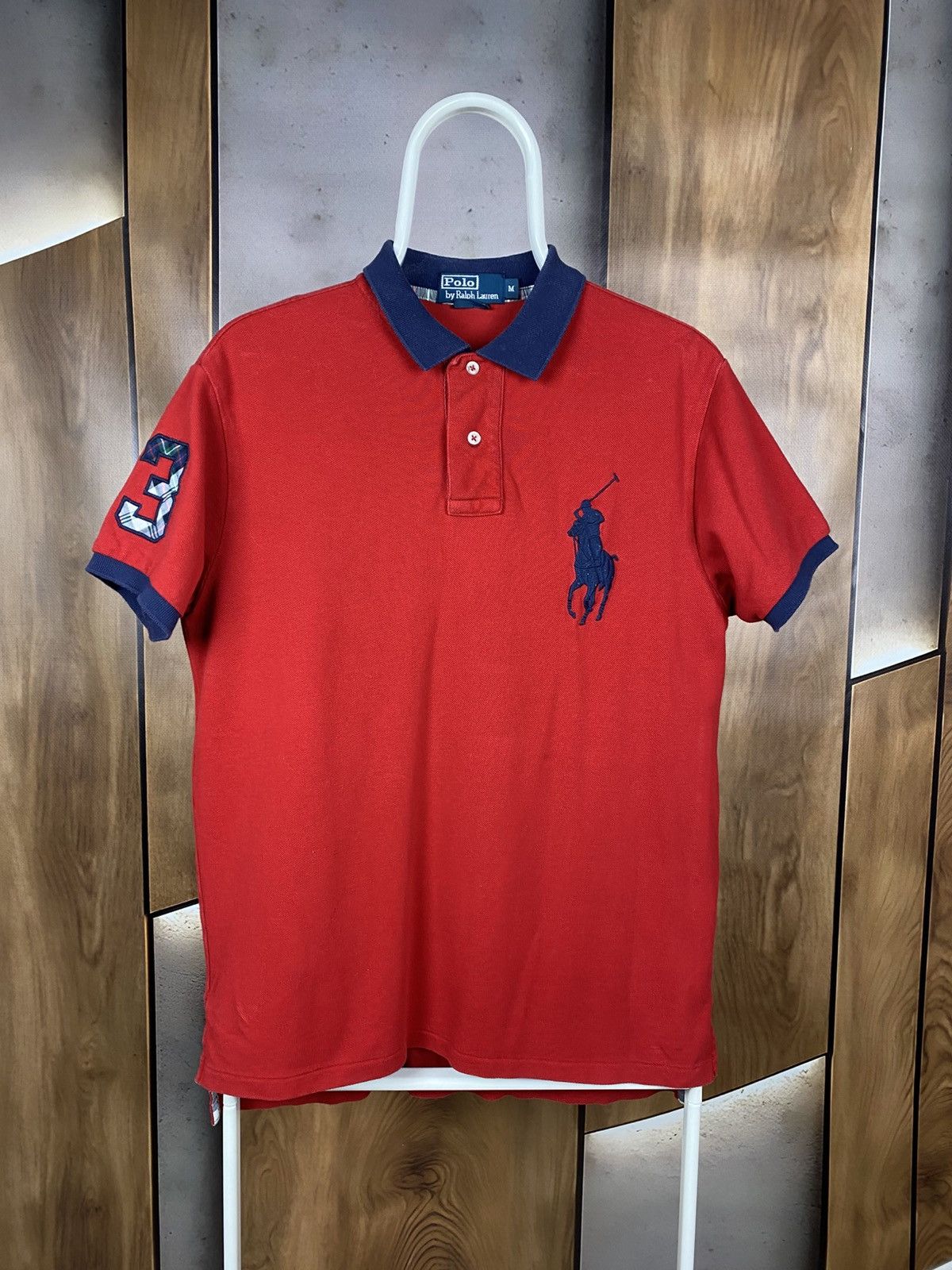 Polo Ralph Lauren 🎠Vintage 90s Polo T-Shirt Polo Ralph Lauren Pony Racing 3🎠 Size US M / EU 48-50 / 2 - 1 Thumbnail