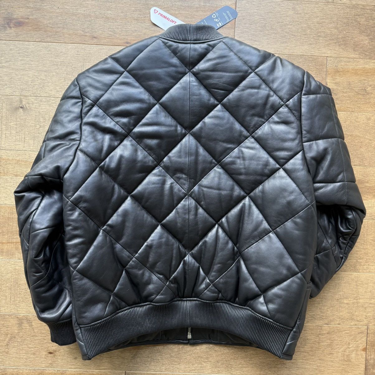 Supreme Quilted Leather Work Jacket Black Large