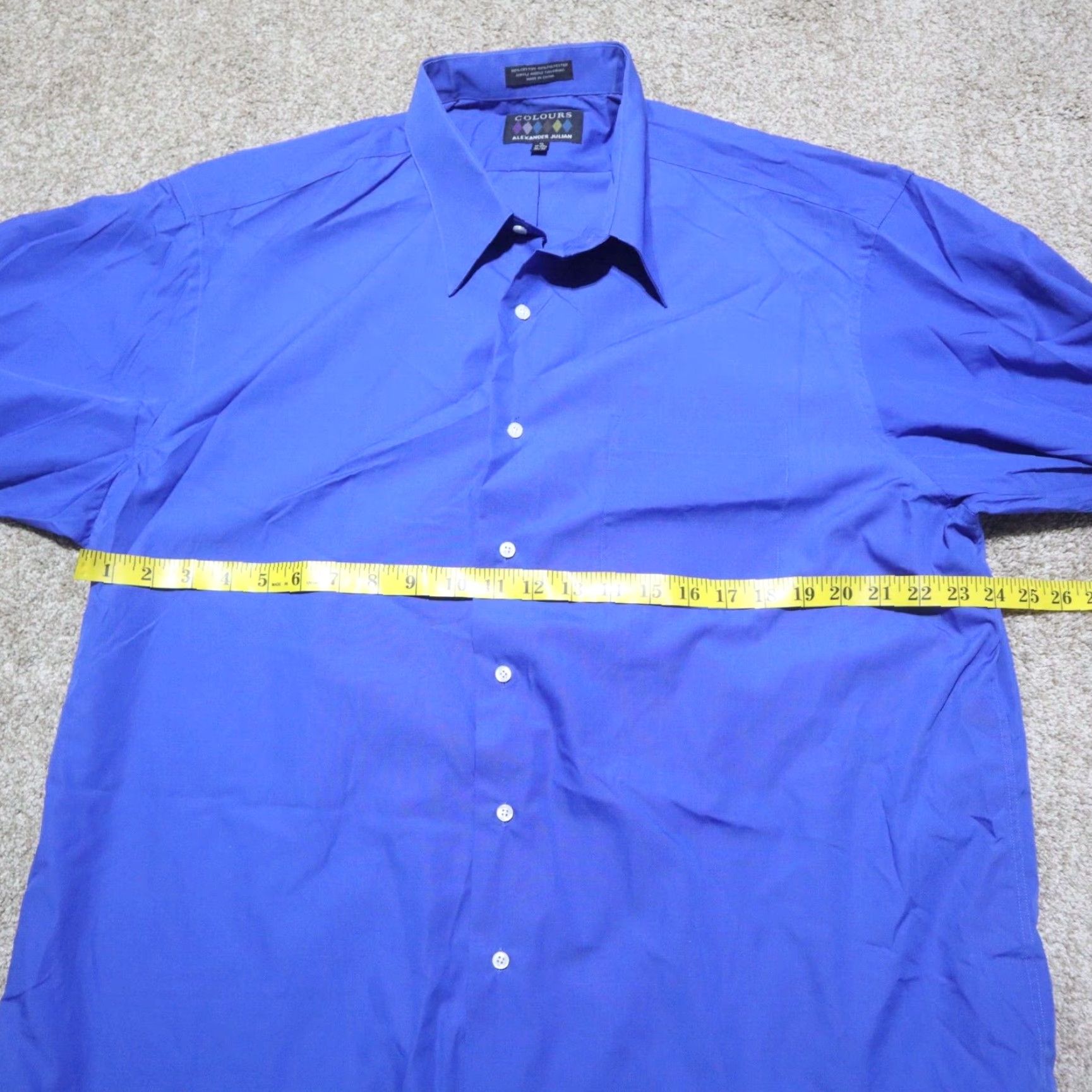 Alexander Julian Alexander Julian Shirt Button-Up XL Blue Mens Long Sleeve Size US XL / EU 56 / 4 - 3 Thumbnail