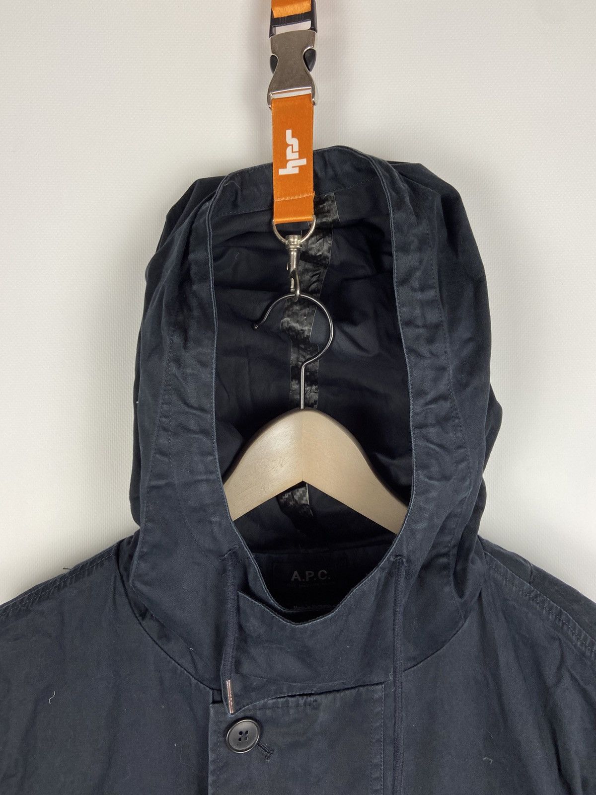 A.P.C. × Designer A.P.C. Navy Dark/Blue Faded Hooded Cliff Parka Mens Jacket Size US XXL / EU 58 / 5 - 3 Thumbnail