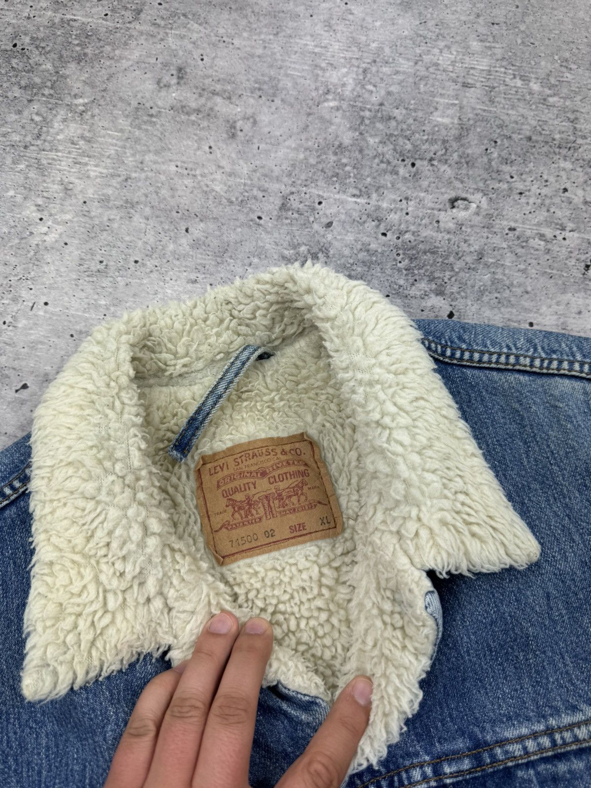 Levi's Levi’s Vintage Stonewashed Blue Denim Trucker Sherpa Bomber Size US XL / EU 56 / 4 - 14 Thumbnail